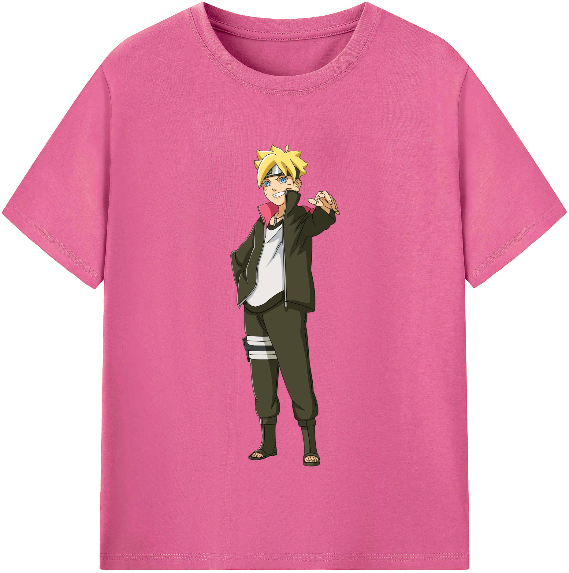 （画像用） NARUTO -ナルト- うずまき ボルト Uzumaki Boruto レディースカジュアルプリントTシャツ（綿100％）