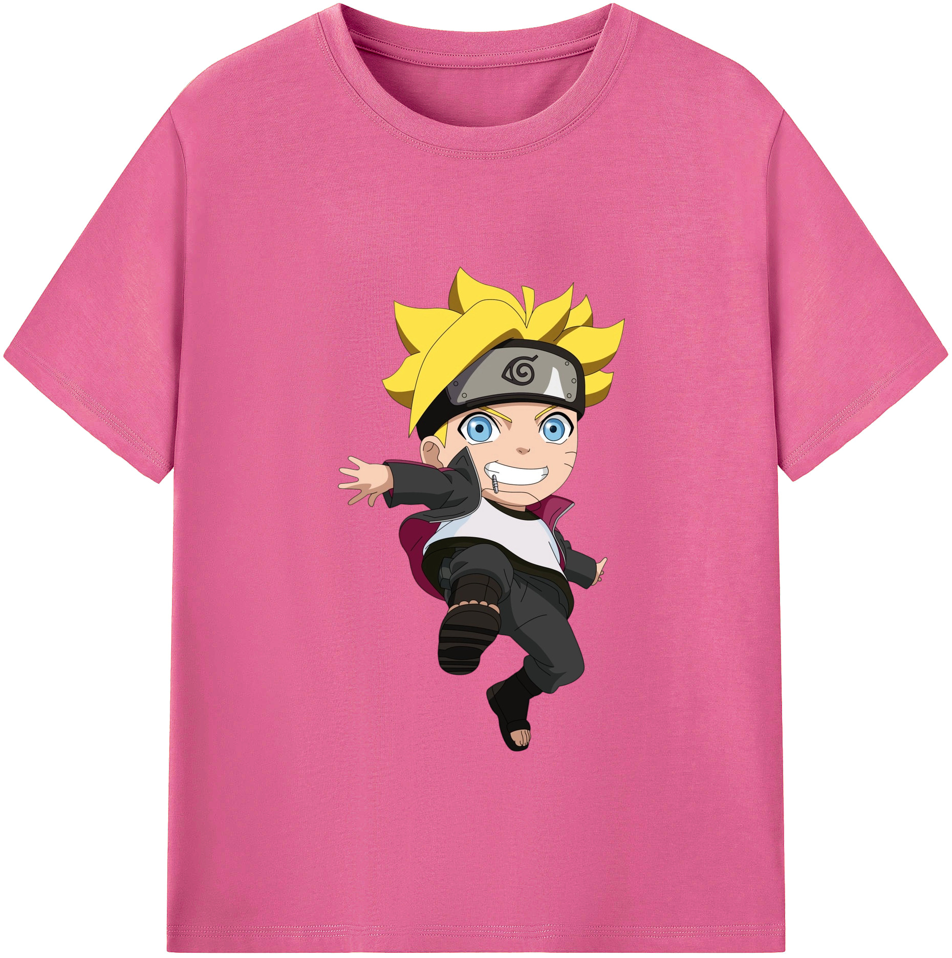 （画像用） NARUTO -ナルト- うずまき ボルト Uzumaki Boruto レディースカジュアルプリントTシャツ（綿100％）