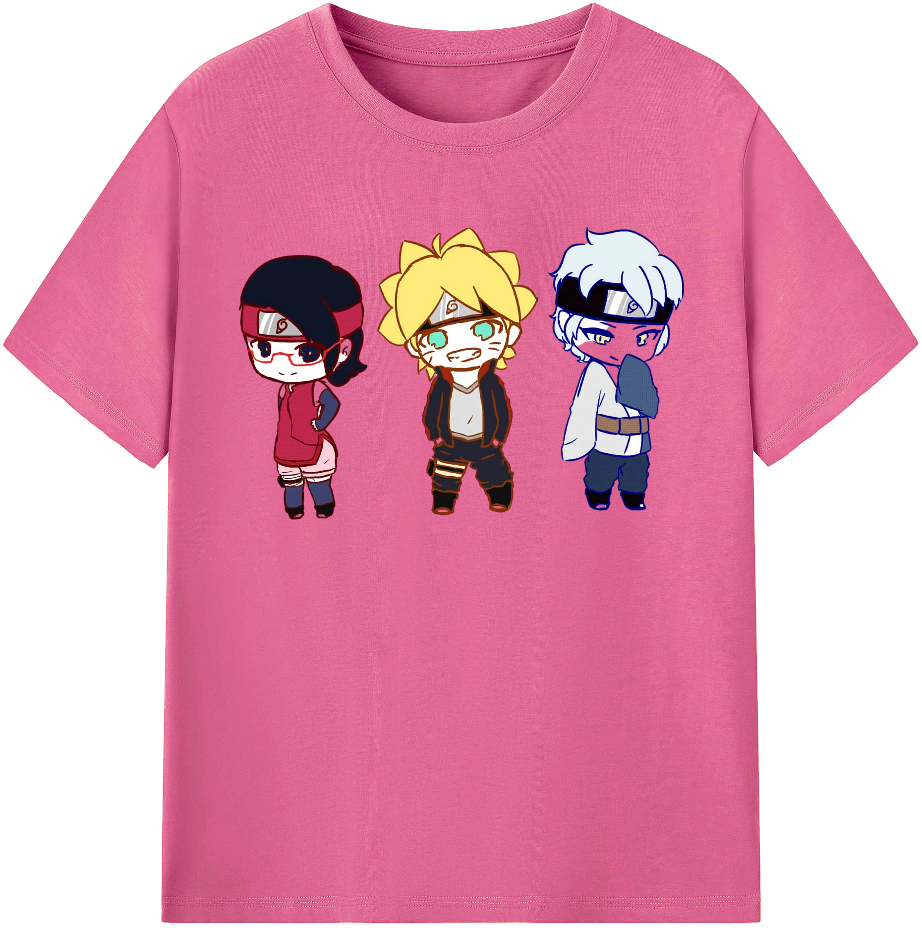 （画像用） NARUTO -ナルト- うずまき ボルト Uzumaki Boruto レディースカジュアルプリントTシャツ（綿100％）