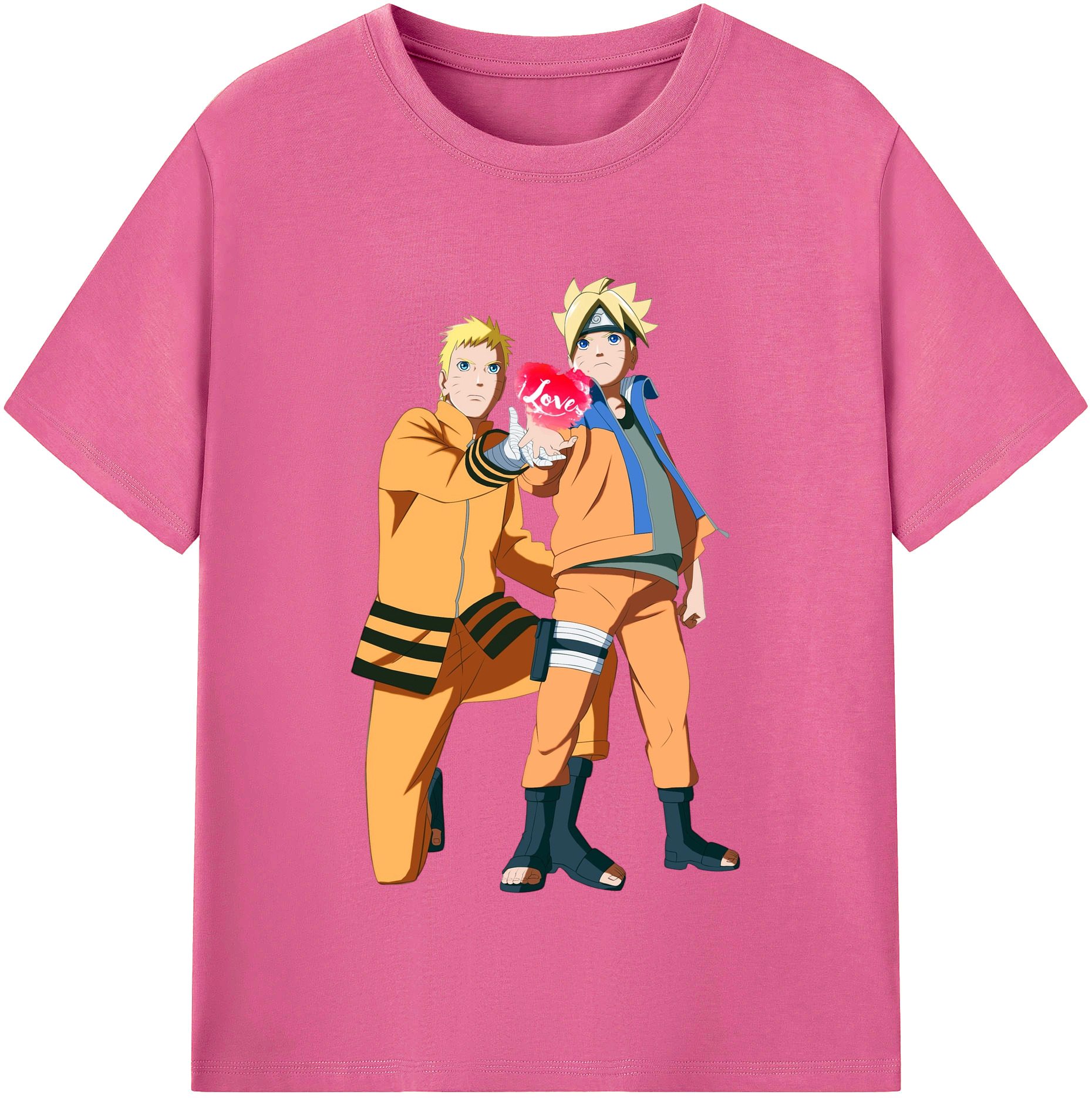 （画像用） NARUTO -ナルト- うずまき ボルト Uzumaki Boruto レディースカジュアルプリントTシャツ（綿100％）