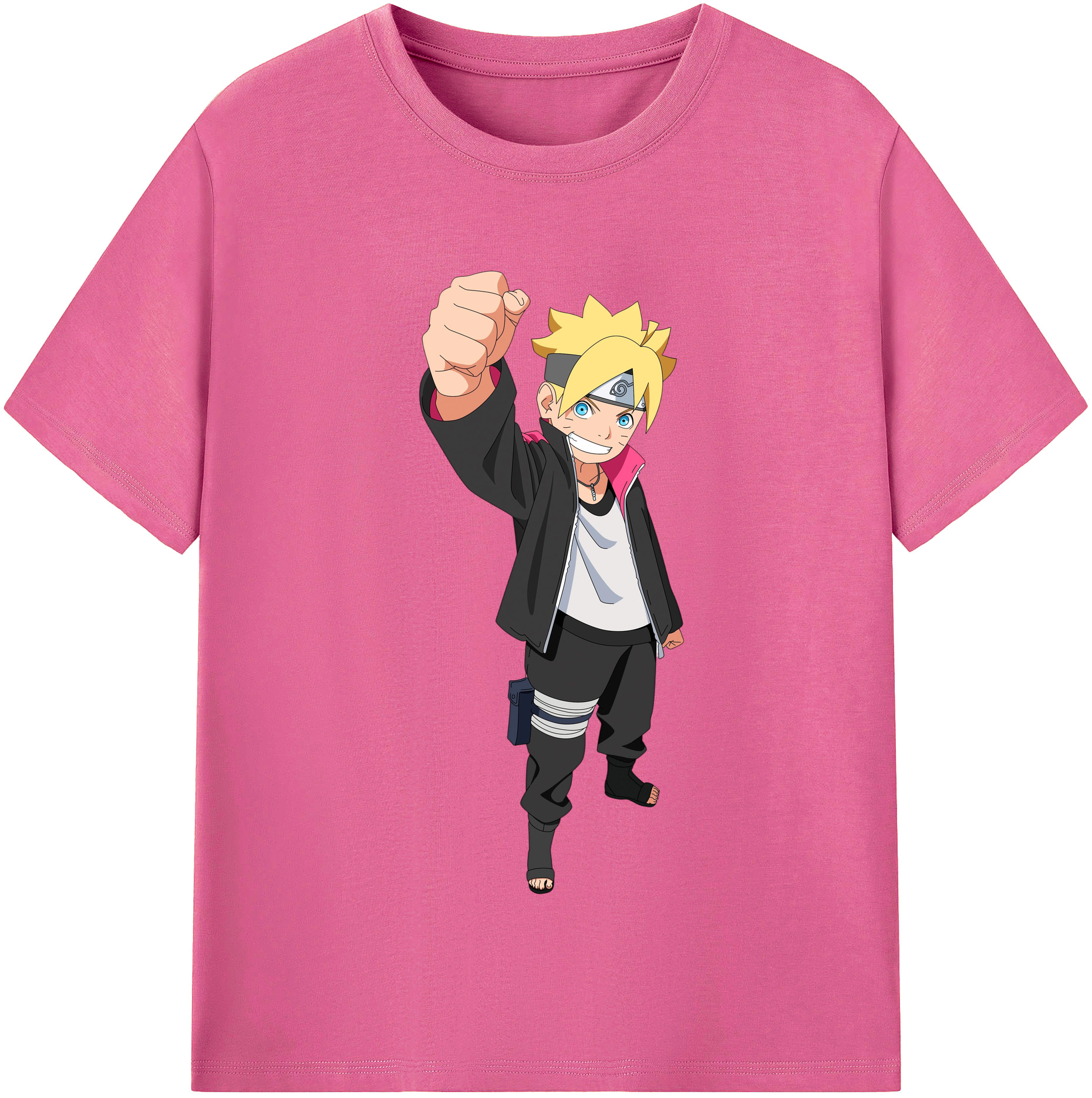 （画像用） NARUTO -ナルト- うずまき ボルト Uzumaki Boruto レディースカジュアルプリントTシャツ（綿100％）