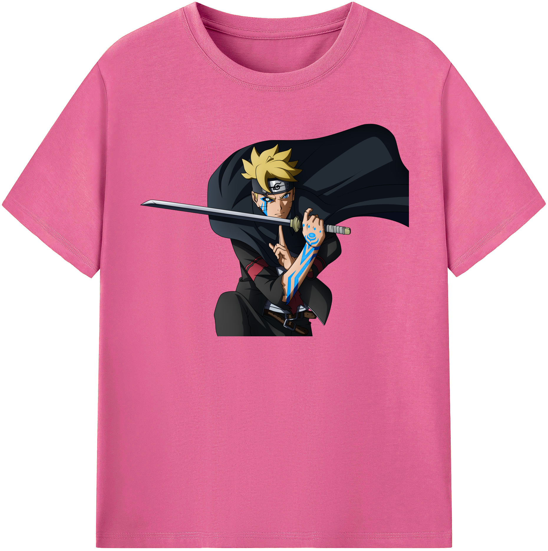 （画像用） NARUTO -ナルト- うずまき ボルト Uzumaki Boruto レディースカジュアルプリントTシャツ（綿100％）