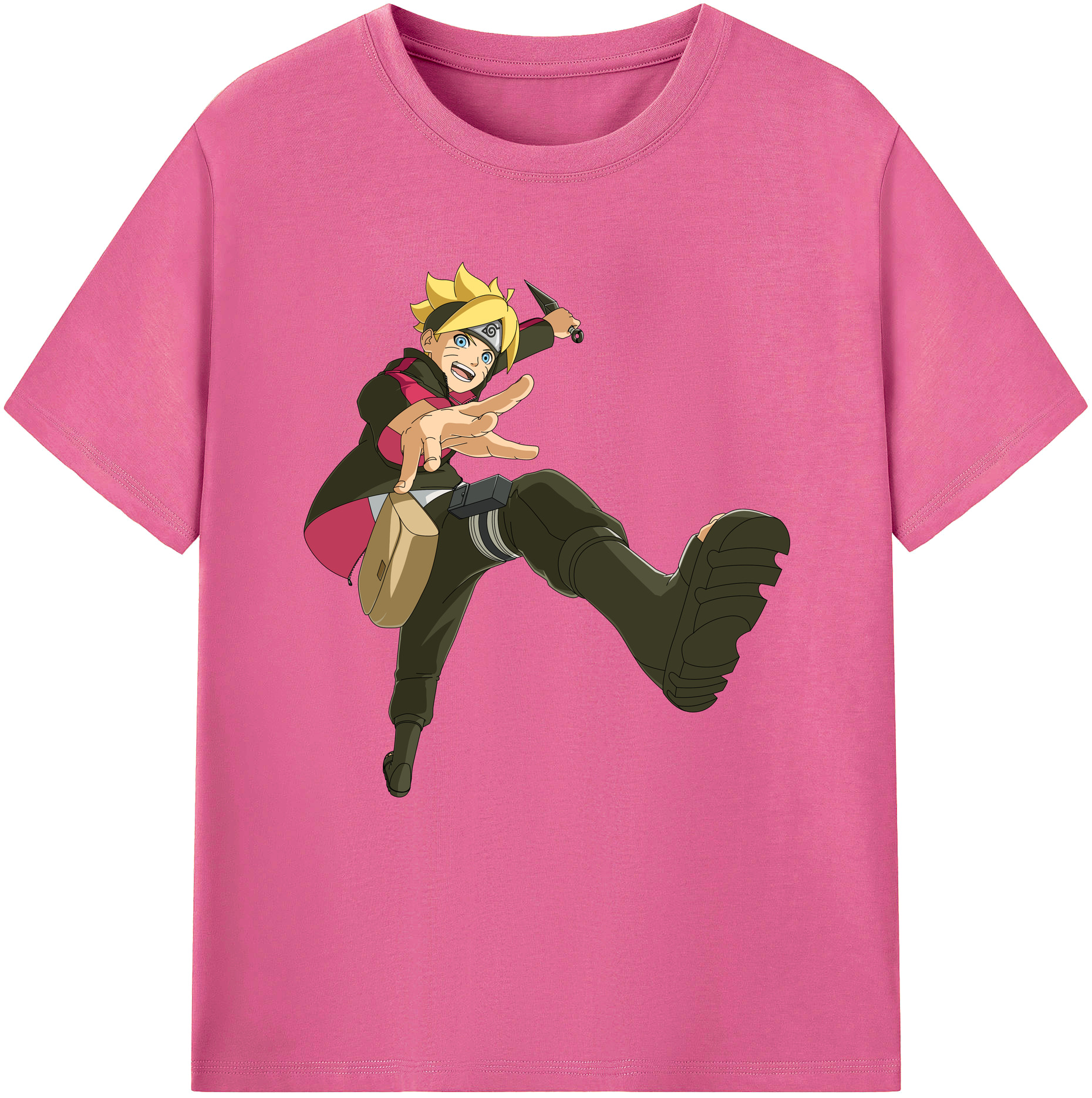 （画像用） NARUTO -ナルト- うずまき ボルト Uzumaki Boruto レディースカジュアルプリントTシャツ（綿100％）