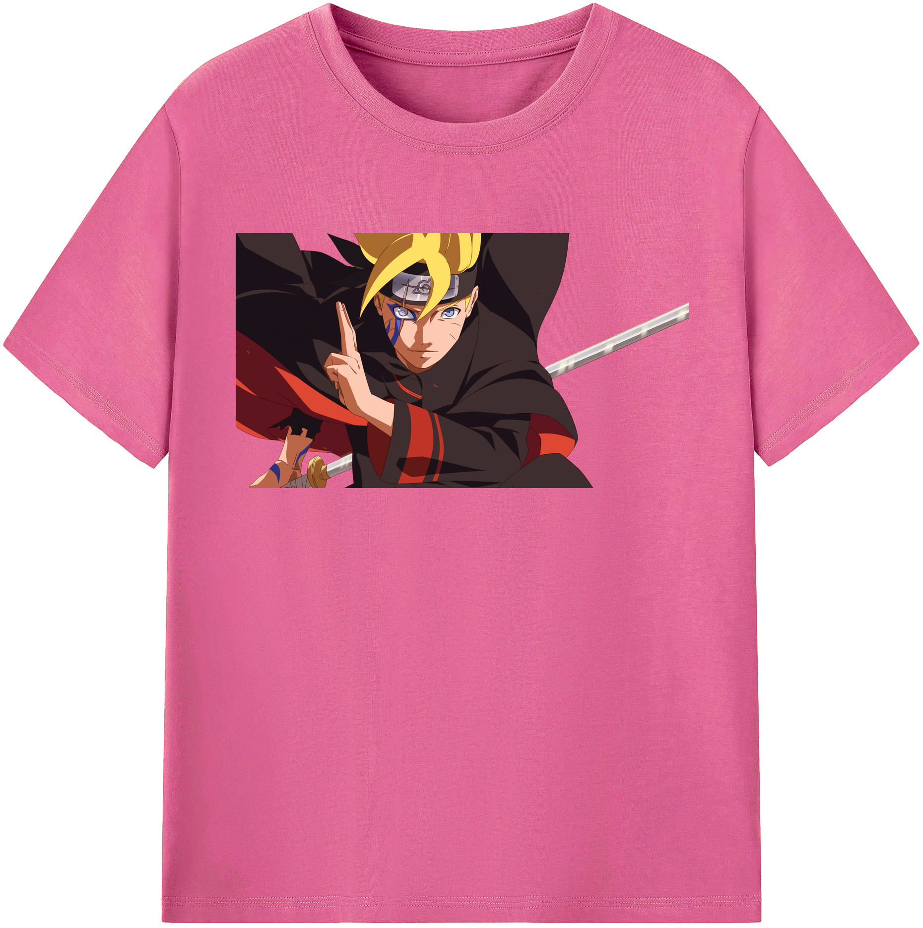 （画像用） NARUTO -ナルト- うずまき ボルト Uzumaki Boruto レディースカジュアルプリントTシャツ（綿100％）