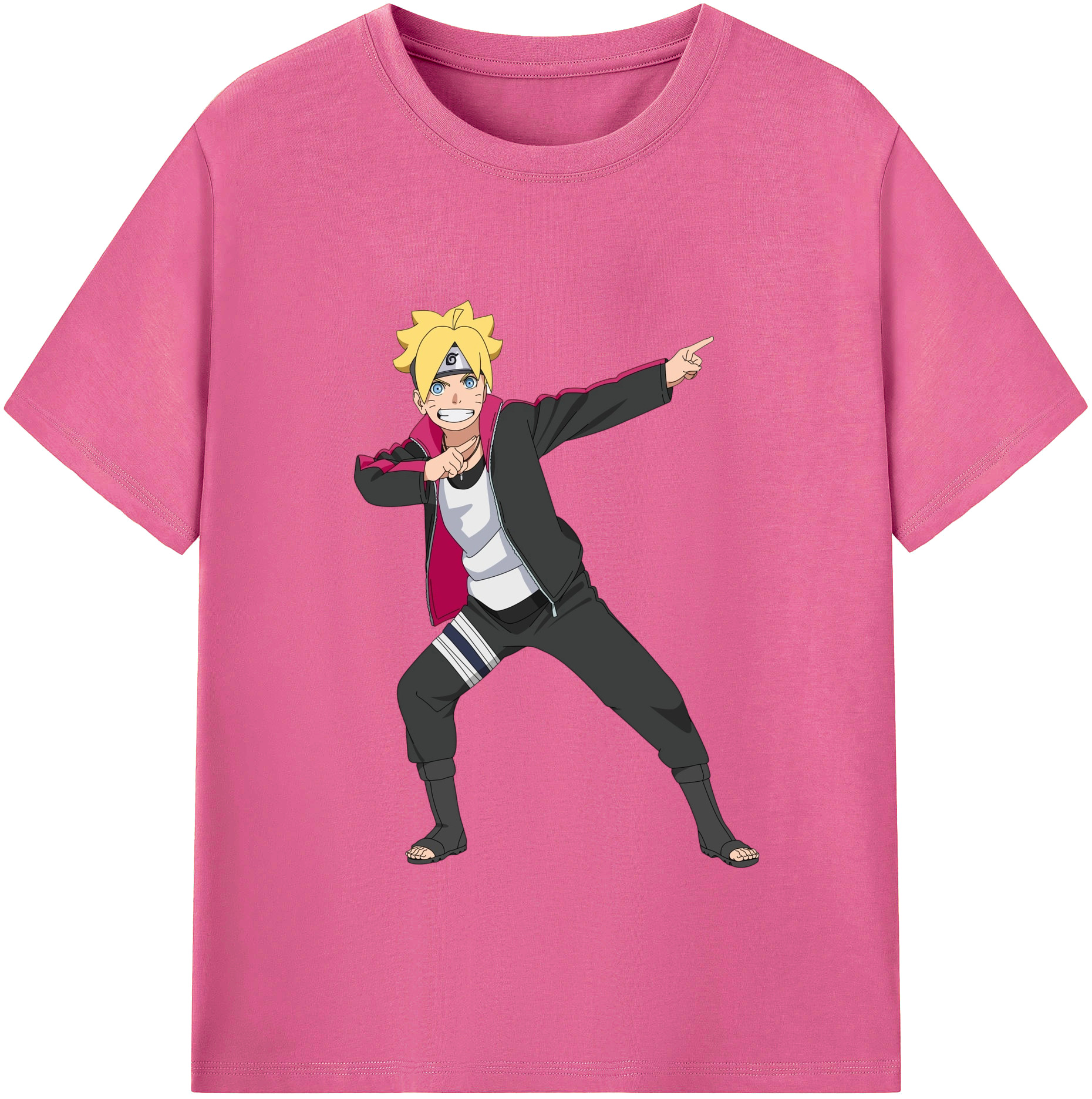 （画像用） NARUTO -ナルト- うずまき ボルト Uzumaki Boruto レディースカジュアルプリントTシャツ（綿100％）