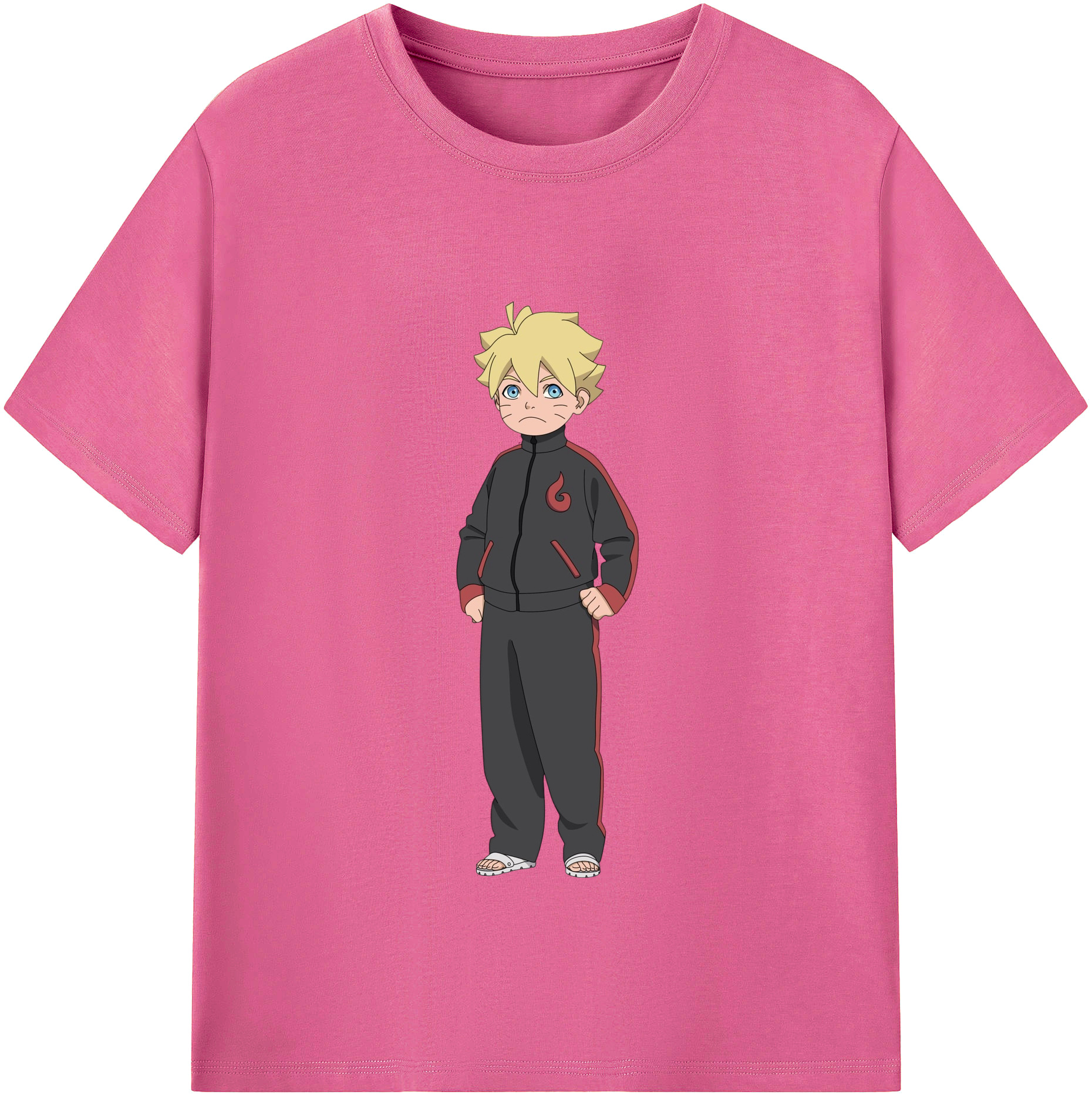 （画像用） NARUTO -ナルト- うずまき ボルト Uzumaki Boruto レディースカジュアルプリントTシャツ（綿100％）