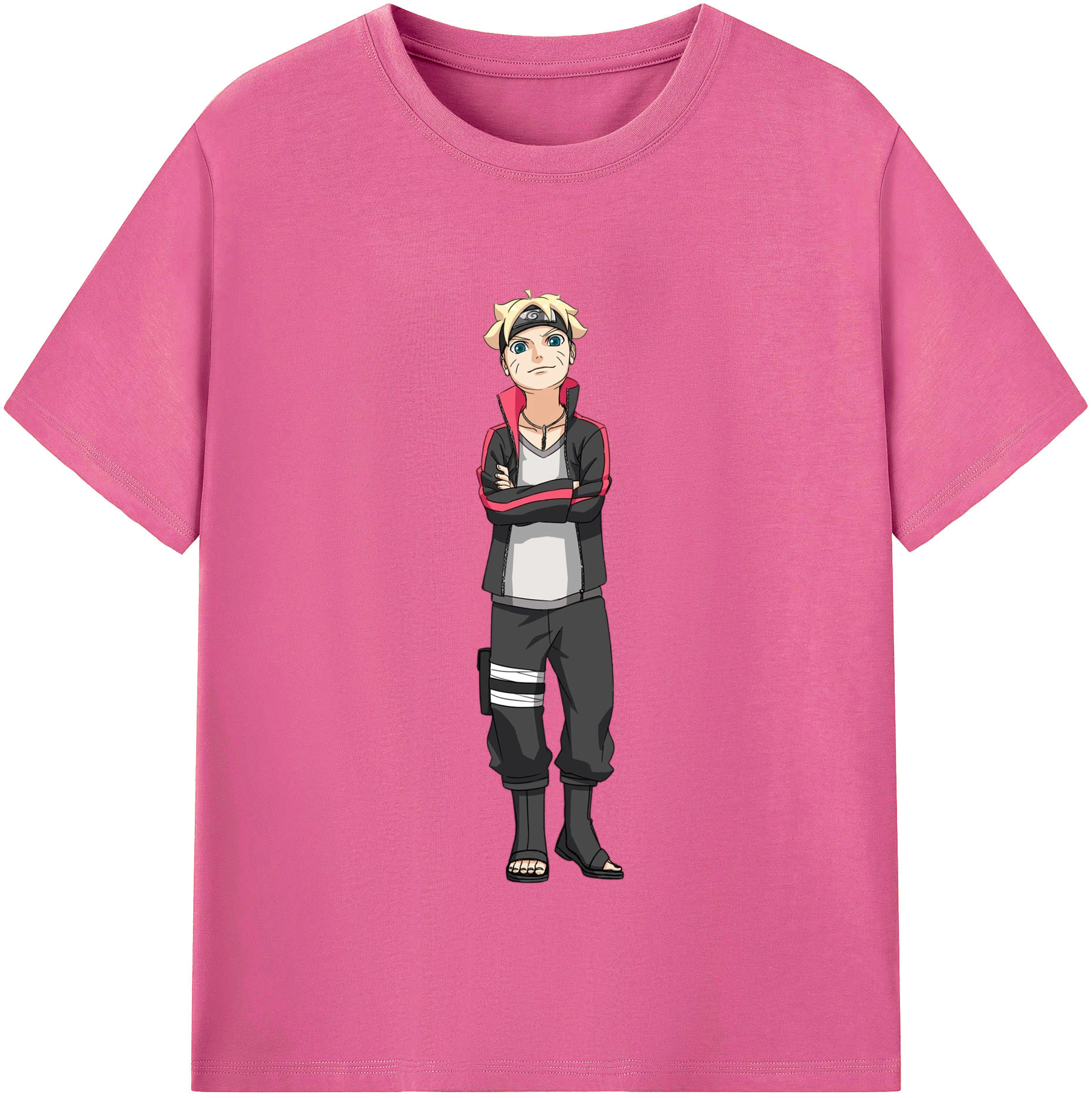 （画像用） NARUTO -ナルト- うずまき ボルト Uzumaki Boruto レディースカジュアルプリントTシャツ（綿100％）