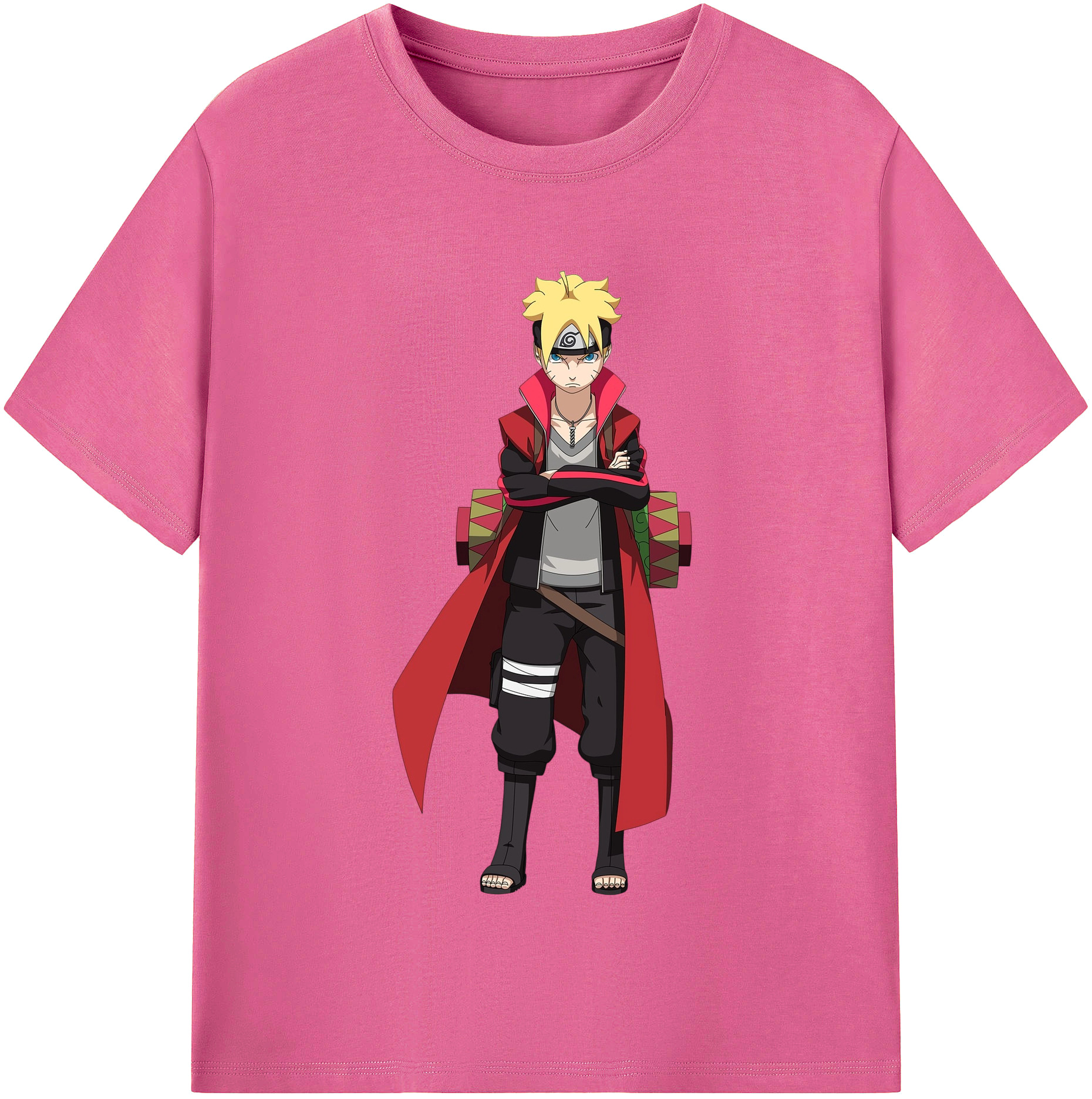 （画像用） NARUTO -ナルト- うずまき ボルト Uzumaki Boruto レディースカジュアルプリントTシャツ（綿100％）