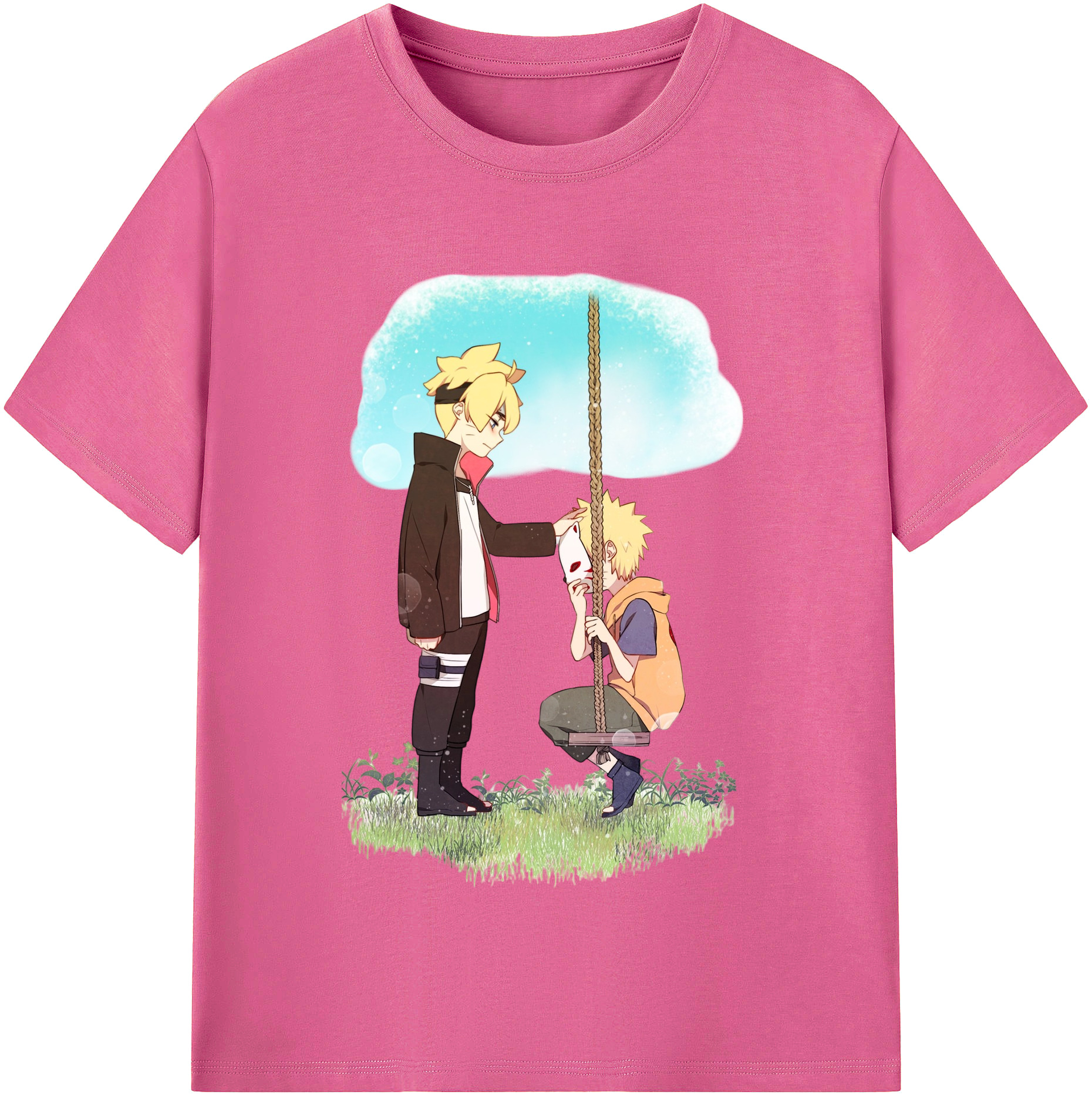 （画像用） NARUTO -ナルト- うずまき ボルト Uzumaki Boruto レディースカジュアルプリントTシャツ（綿100％）