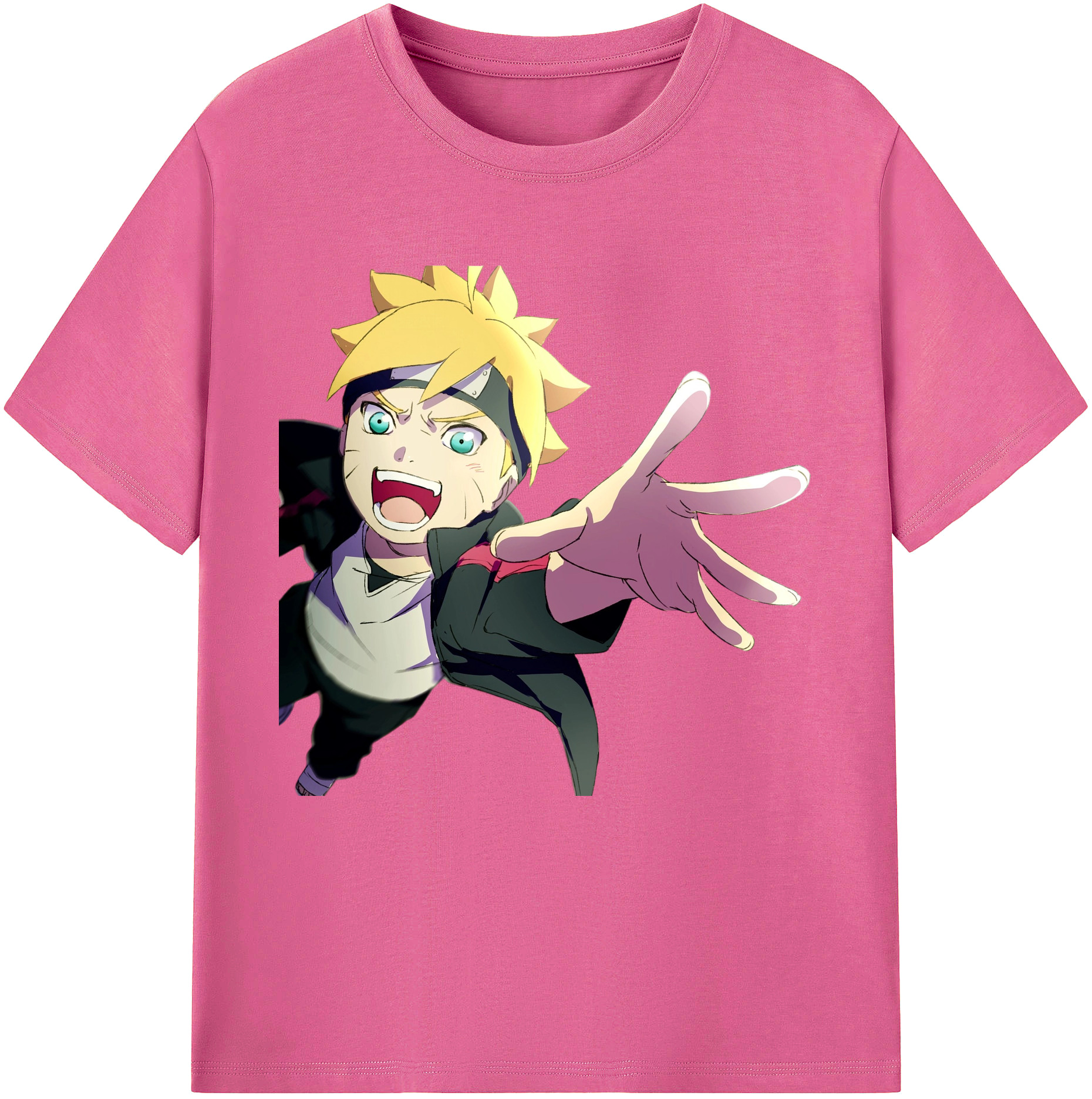 （画像用） NARUTO -ナルト- うずまき ボルト Uzumaki Boruto レディースカジュアルプリントTシャツ（綿100％）
