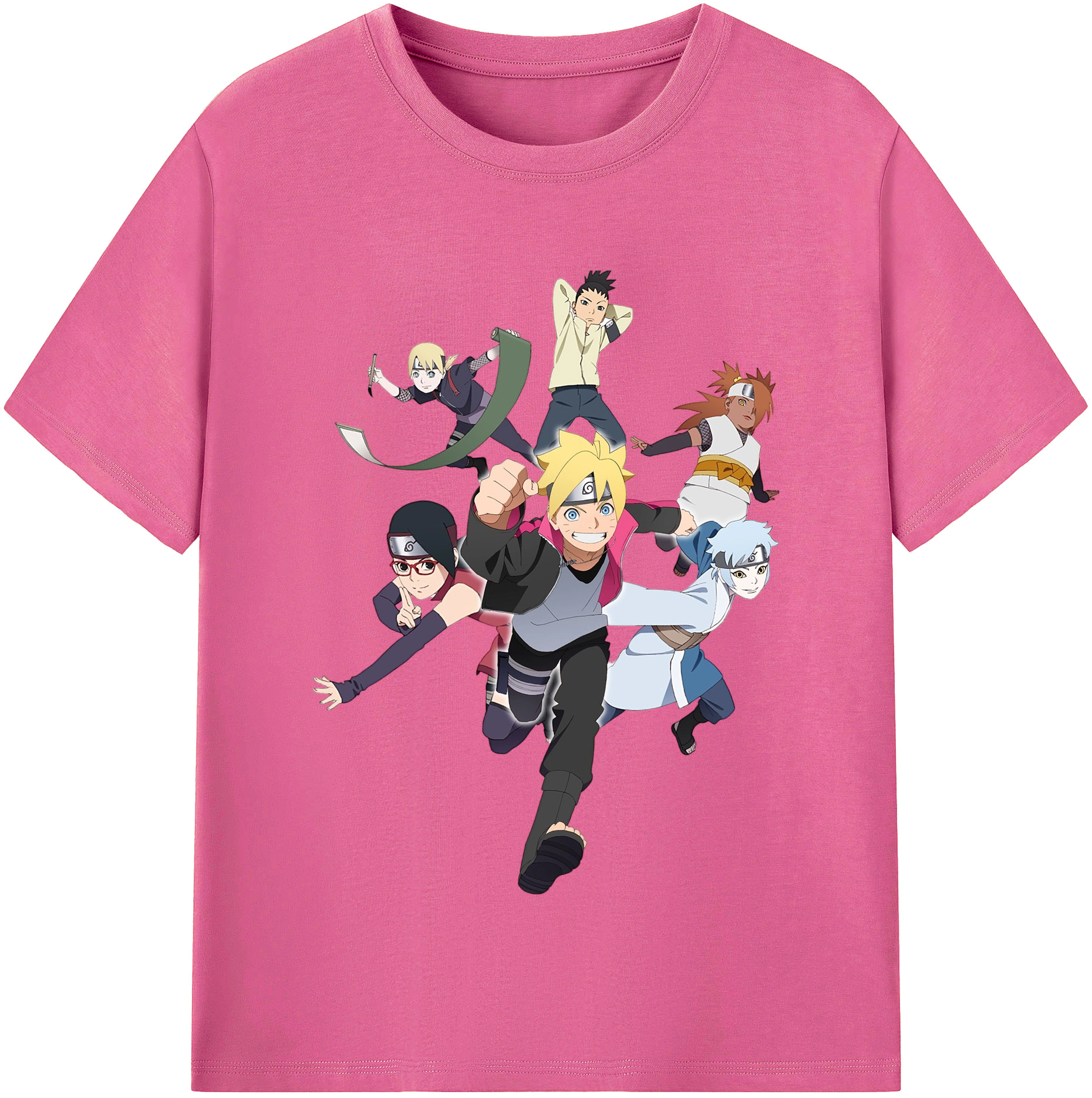 （画像用） NARUTO -ナルト- うずまき ボルト Uzumaki Boruto レディースカジュアルプリントTシャツ（綿100％）