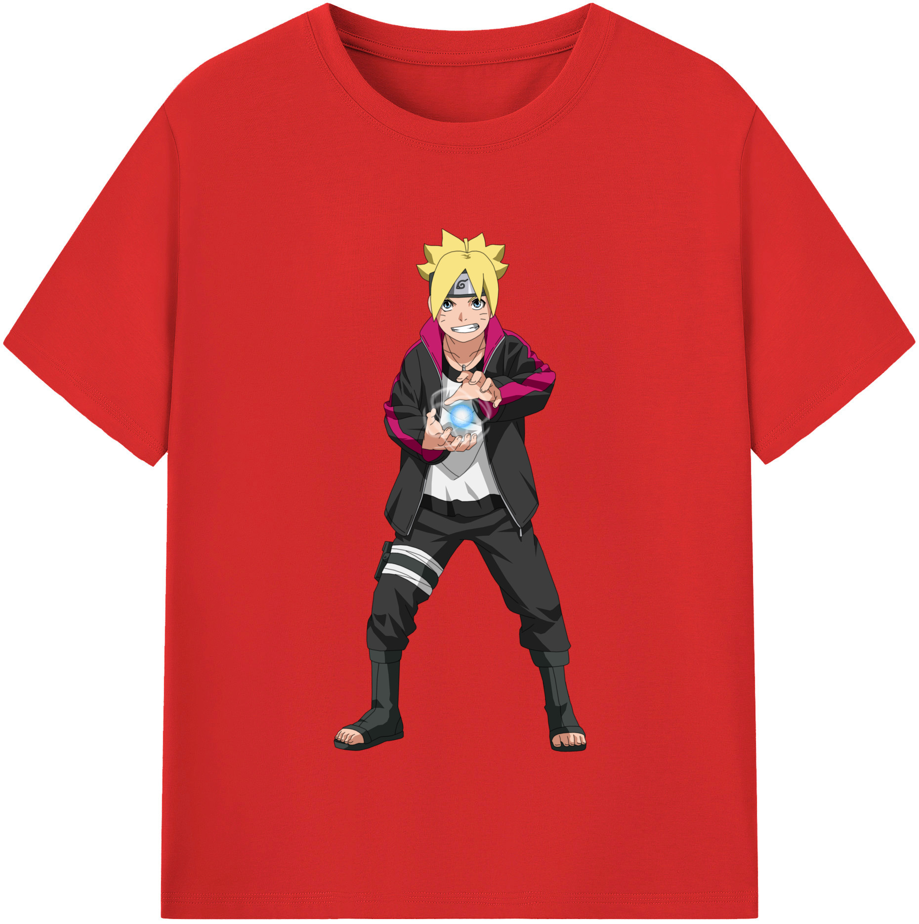 （画像用） NARUTO -ナルト- うずまき ボルト Uzumaki Boruto レディースカジュアルプリントTシャツ（綿100％）