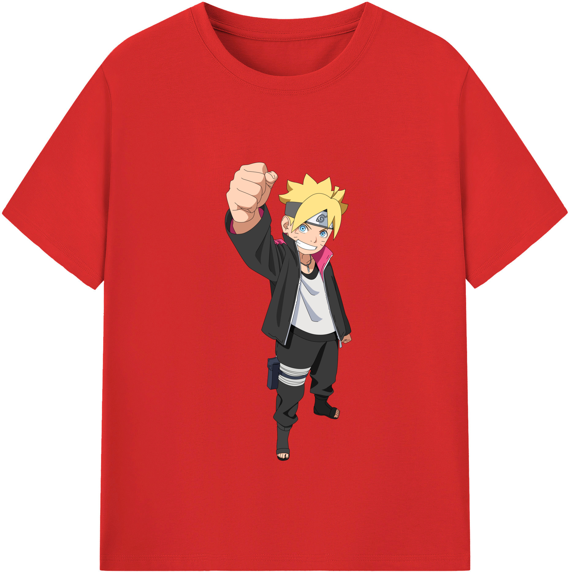 （画像用） NARUTO -ナルト- うずまき ボルト Uzumaki Boruto レディースカジュアルプリントTシャツ（綿100％）