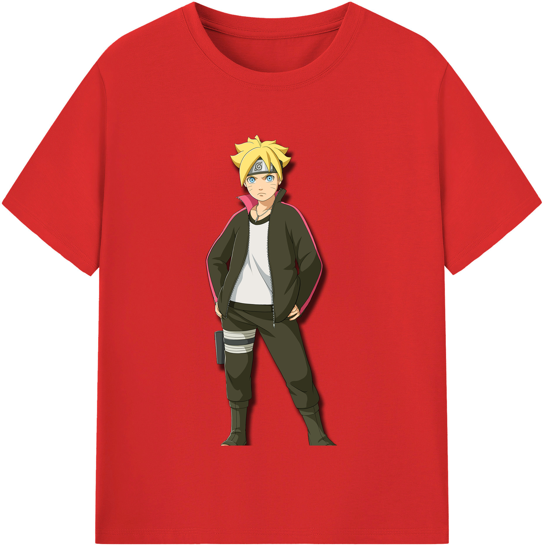 （画像用） NARUTO -ナルト- うずまき ボルト Uzumaki Boruto レディースカジュアルプリントTシャツ（綿100％）