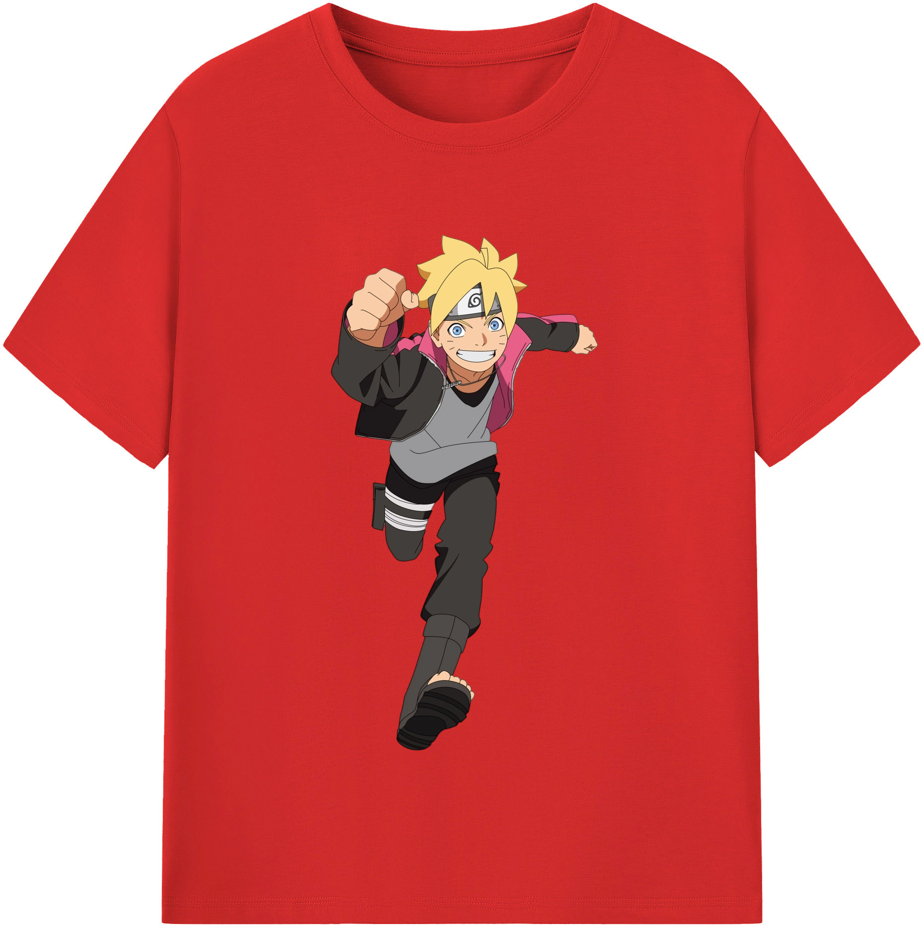 （画像用） NARUTO -ナルト- うずまき ボルト Uzumaki Boruto レディースカジュアルプリントTシャツ（綿100％）
