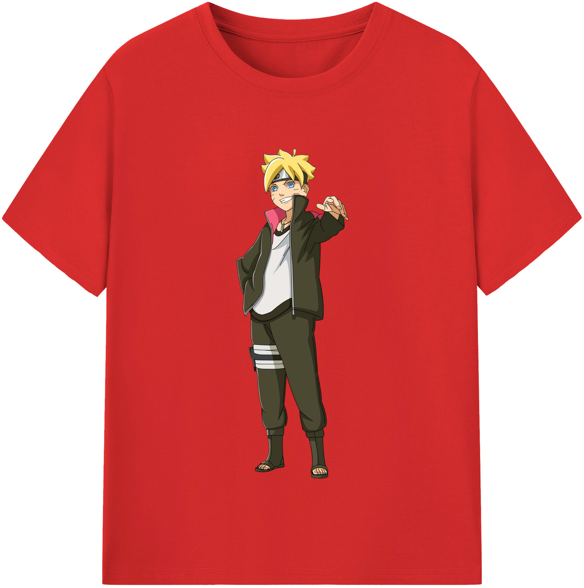 （画像用） NARUTO -ナルト- うずまき ボルト Uzumaki Boruto レディースカジュアルプリントTシャツ（綿100％）