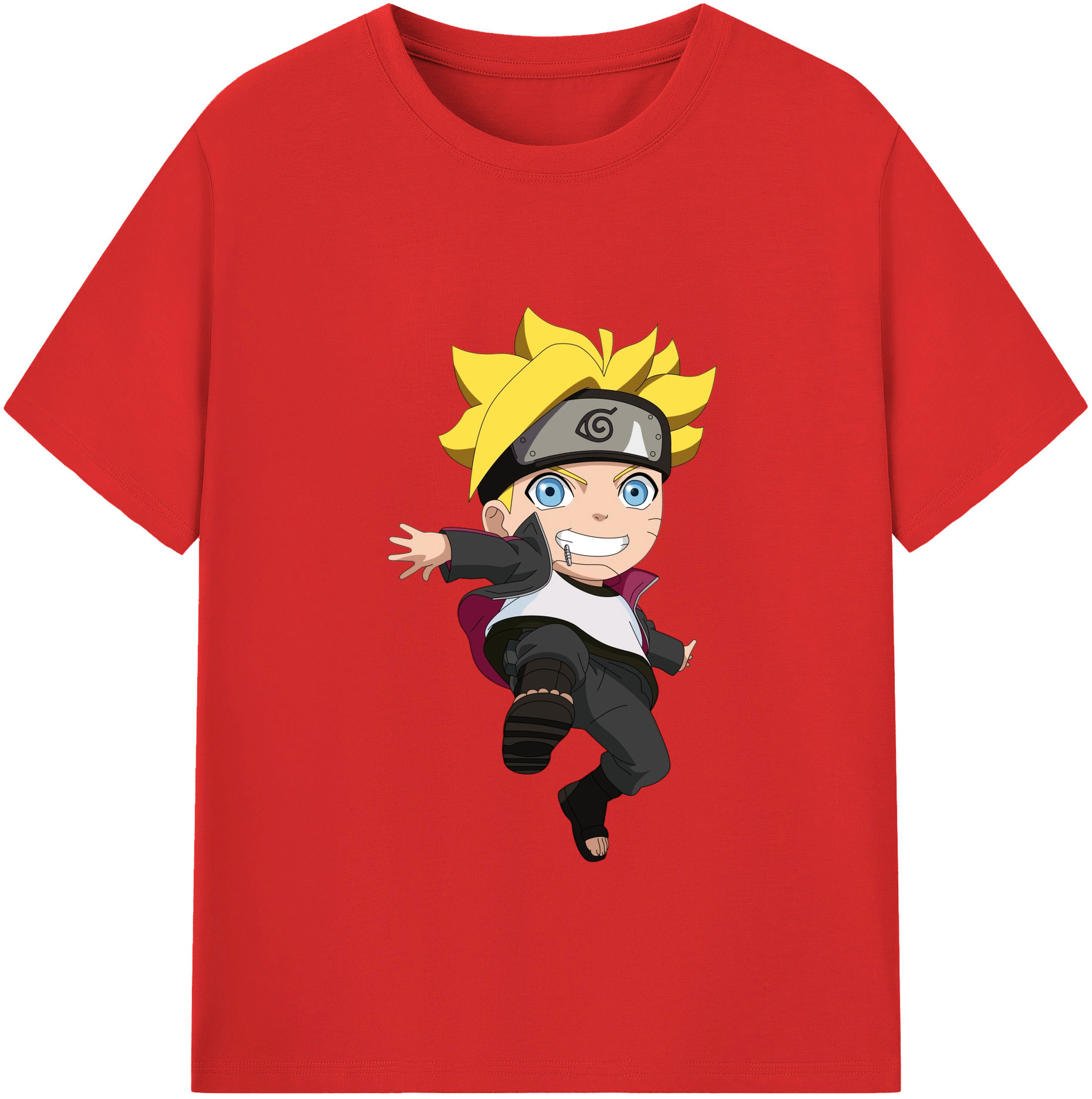 （画像用） NARUTO -ナルト- うずまき ボルト Uzumaki Boruto レディースカジュアルプリントTシャツ（綿100％）