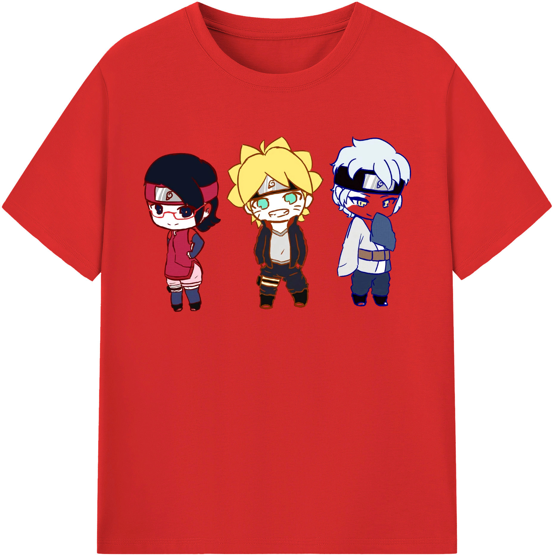 （画像用） NARUTO -ナルト- うずまき ボルト Uzumaki Boruto レディースカジュアルプリントTシャツ（綿100％）
