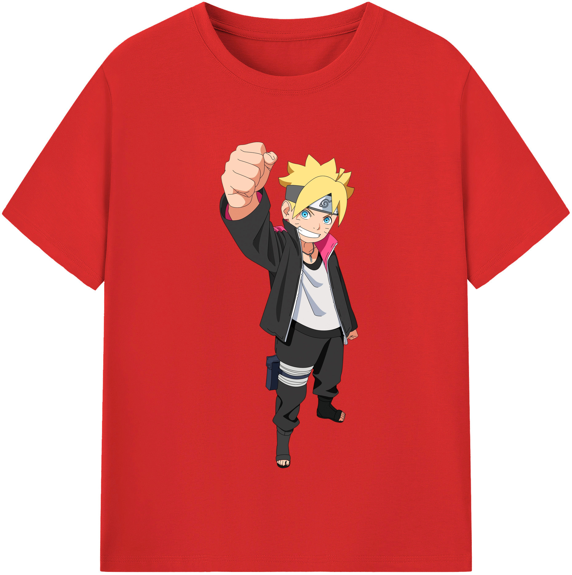 （画像用） NARUTO -ナルト- うずまき ボルト Uzumaki Boruto レディースカジュアルプリントTシャツ（綿100％）