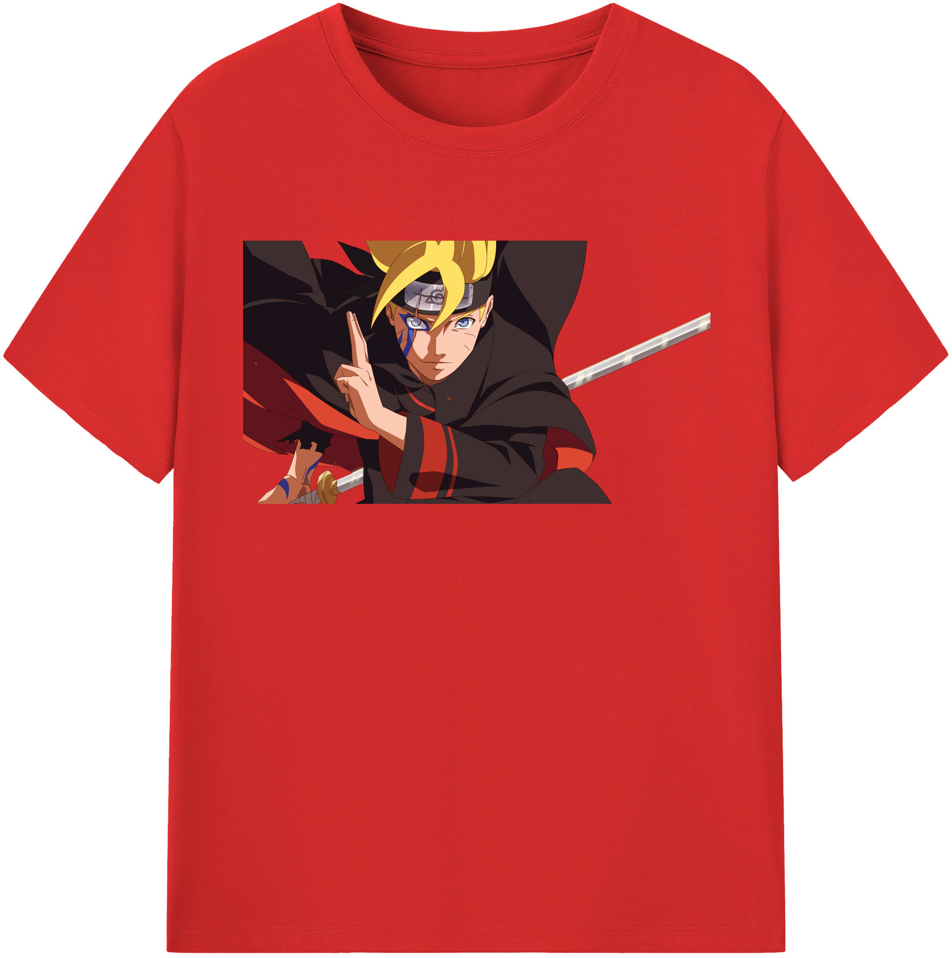 （画像用） NARUTO -ナルト- うずまき ボルト Uzumaki Boruto レディースカジュアルプリントTシャツ（綿100％）