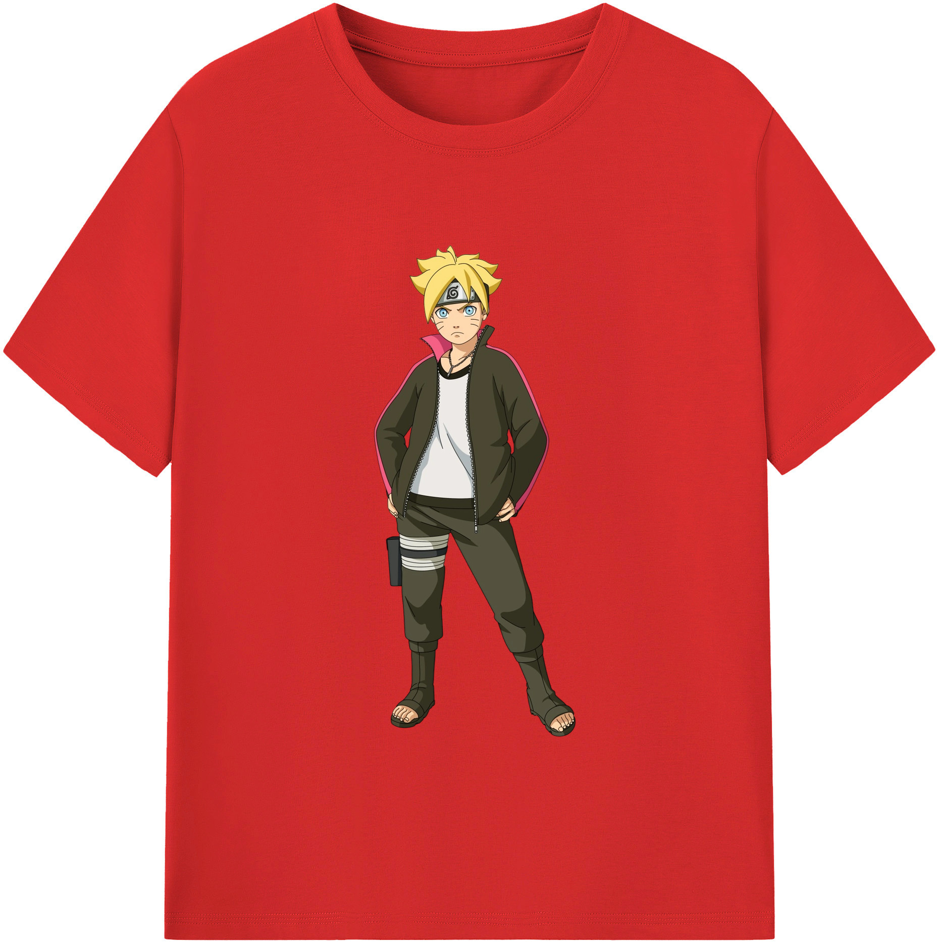 （画像用） NARUTO -ナルト- うずまき ボルト Uzumaki Boruto レディースカジュアルプリントTシャツ（綿100％）