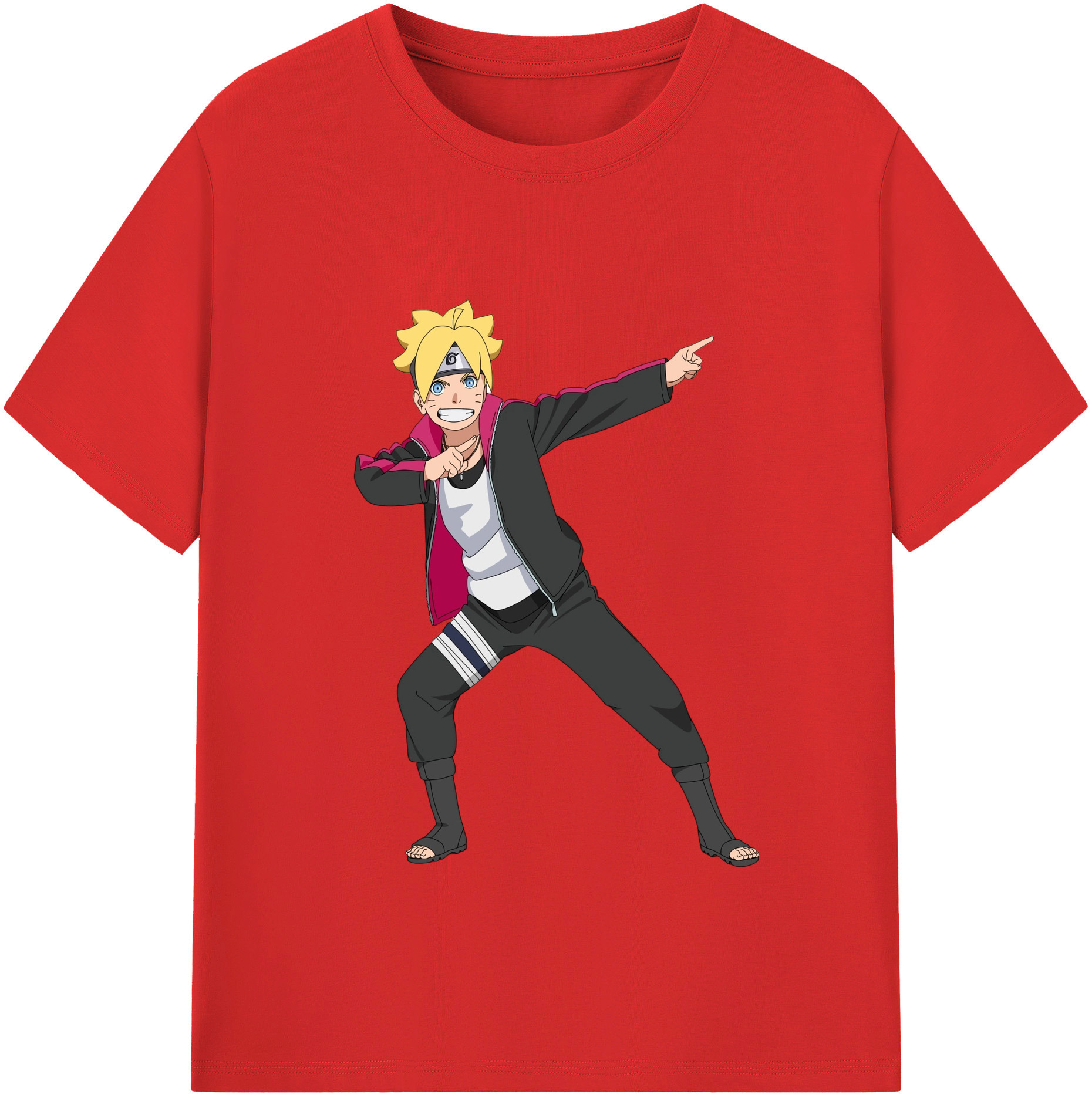 （画像用） NARUTO -ナルト- うずまき ボルト Uzumaki Boruto レディースカジュアルプリントTシャツ（綿100％）