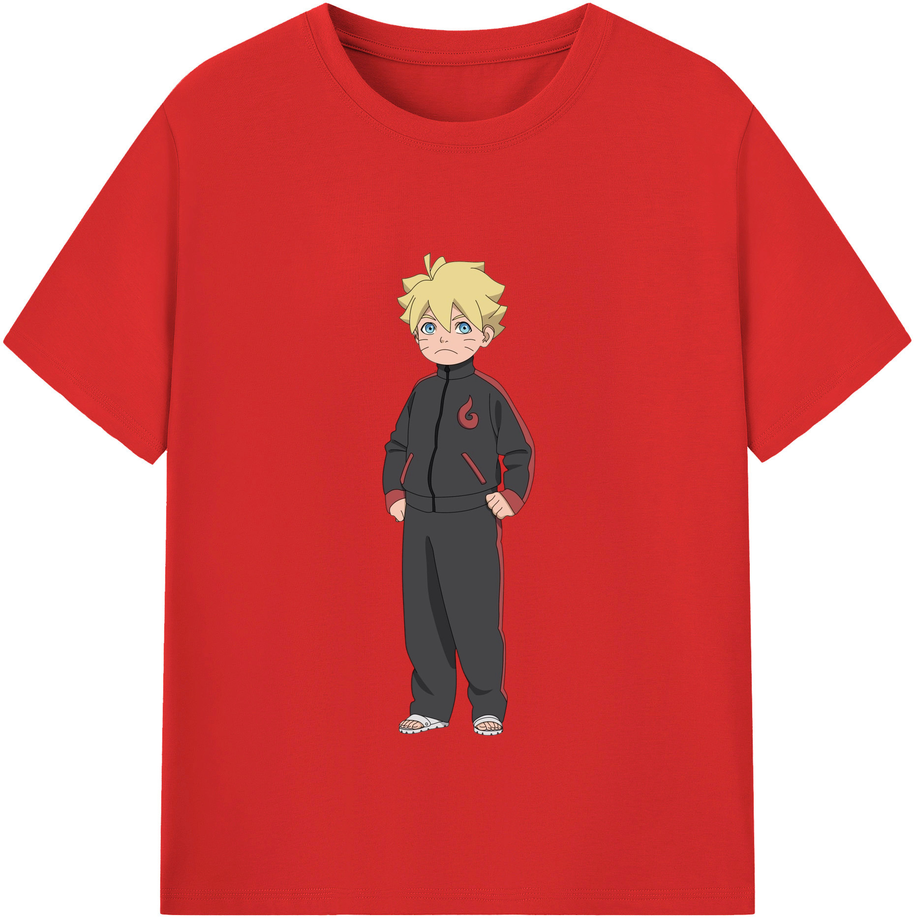 （画像用） NARUTO -ナルト- うずまき ボルト Uzumaki Boruto レディースカジュアルプリントTシャツ（綿100％）