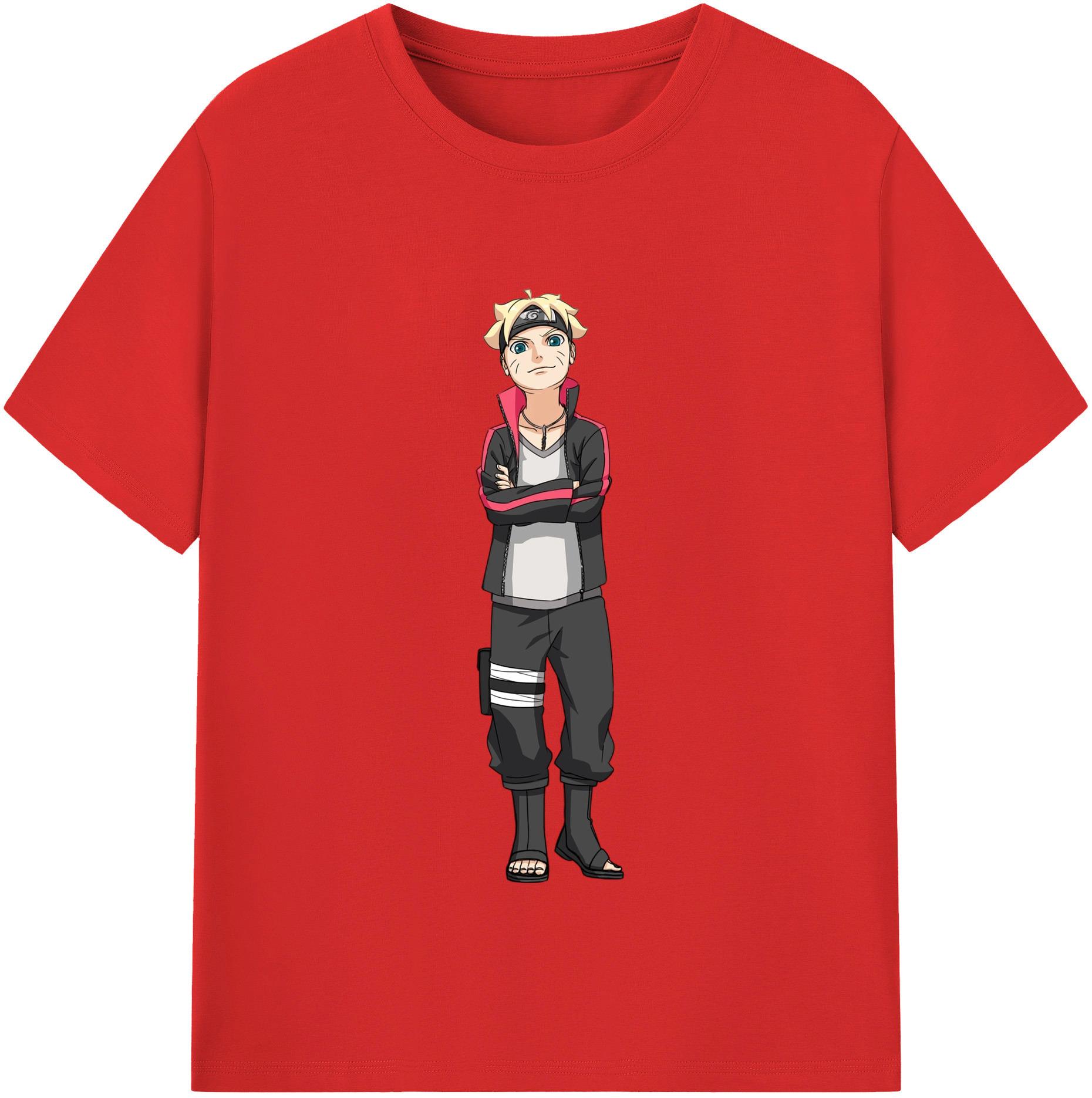 （画像用） NARUTO -ナルト- うずまき ボルト Uzumaki Boruto レディースカジュアルプリントTシャツ（綿100％）