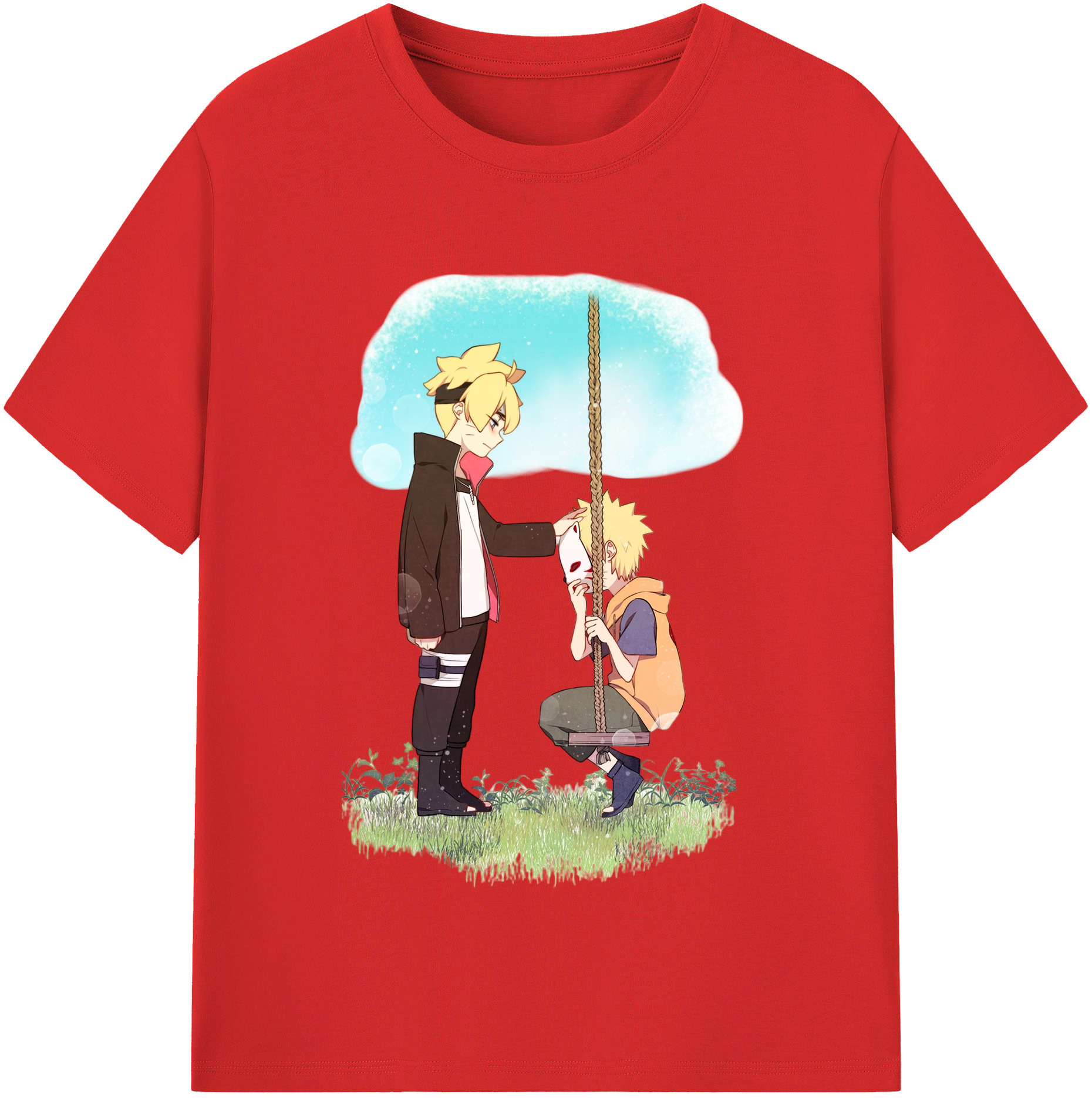 （画像用） NARUTO -ナルト- うずまき ボルト Uzumaki Boruto レディースカジュアルプリントTシャツ（綿100％）
