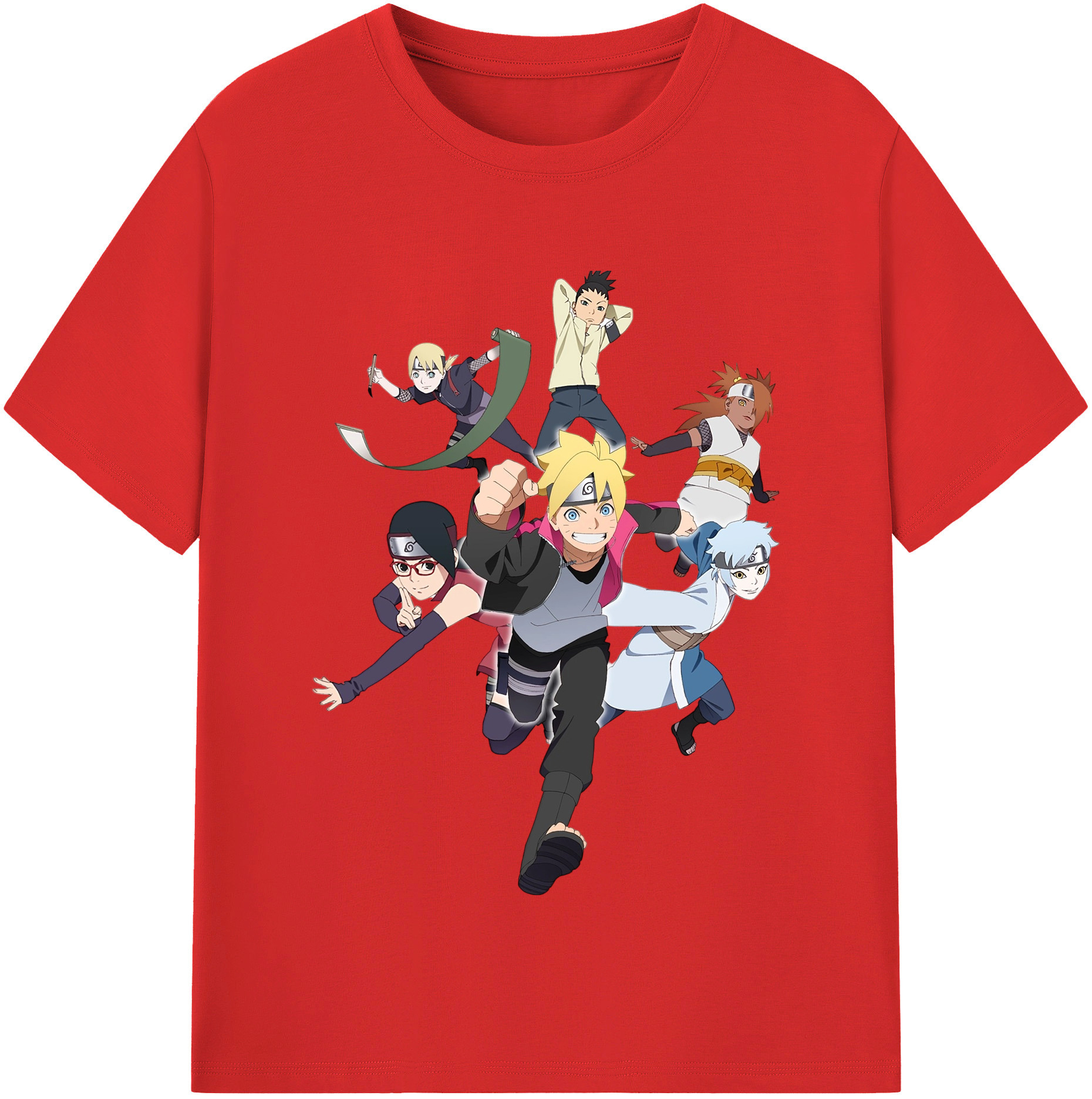 （画像用） NARUTO -ナルト- うずまき ボルト Uzumaki Boruto レディースカジュアルプリントTシャツ（綿100％）