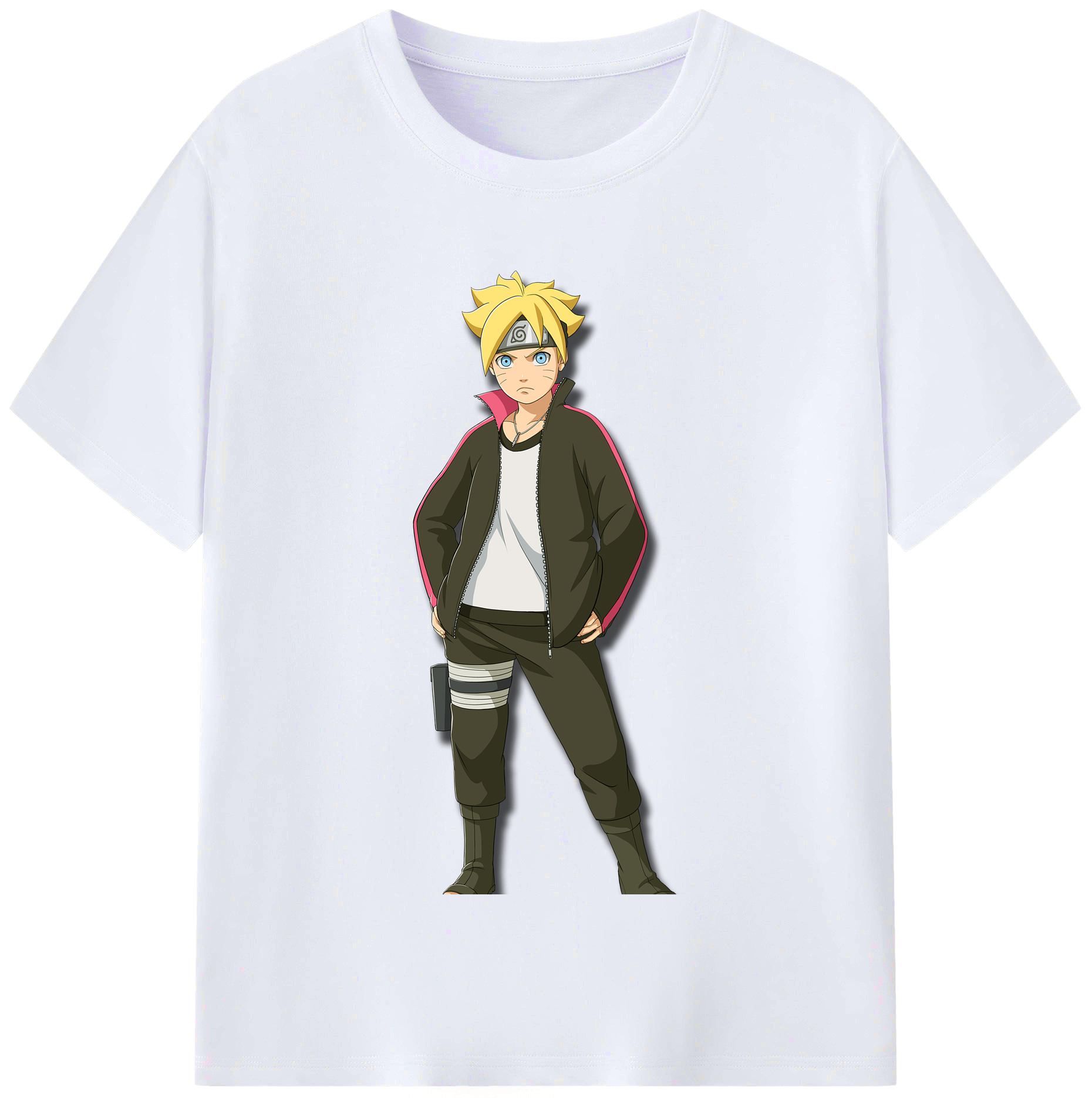 （画像用） NARUTO -ナルト- うずまき ボルト Uzumaki Boruto レディースカジュアルプリントTシャツ（綿100％）