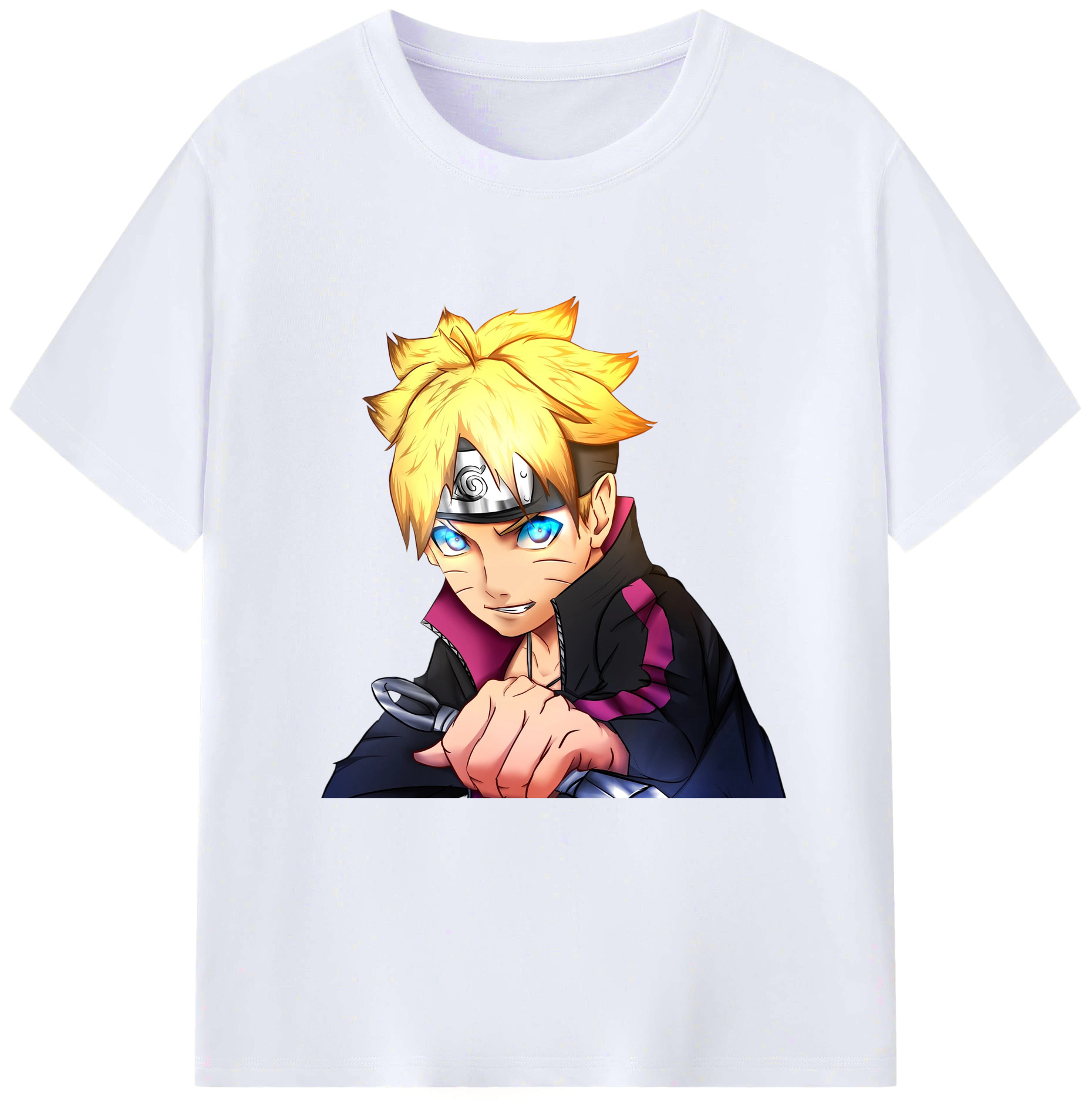（画像用） NARUTO -ナルト- うずまき ボルト Uzumaki Boruto レディースカジュアルプリントTシャツ（綿100％）