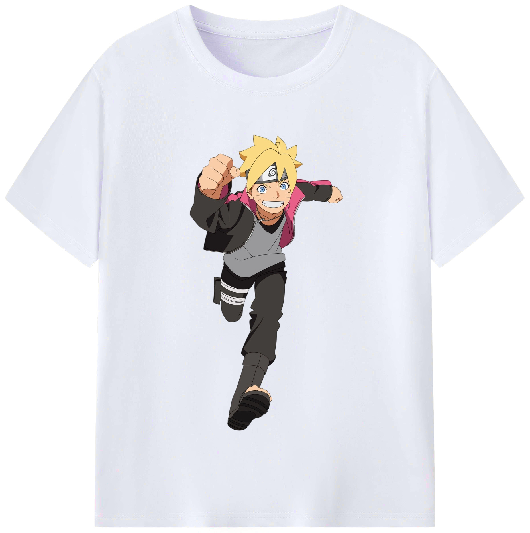 （画像用） NARUTO -ナルト- うずまき ボルト Uzumaki Boruto レディースカジュアルプリントTシャツ（綿100％）