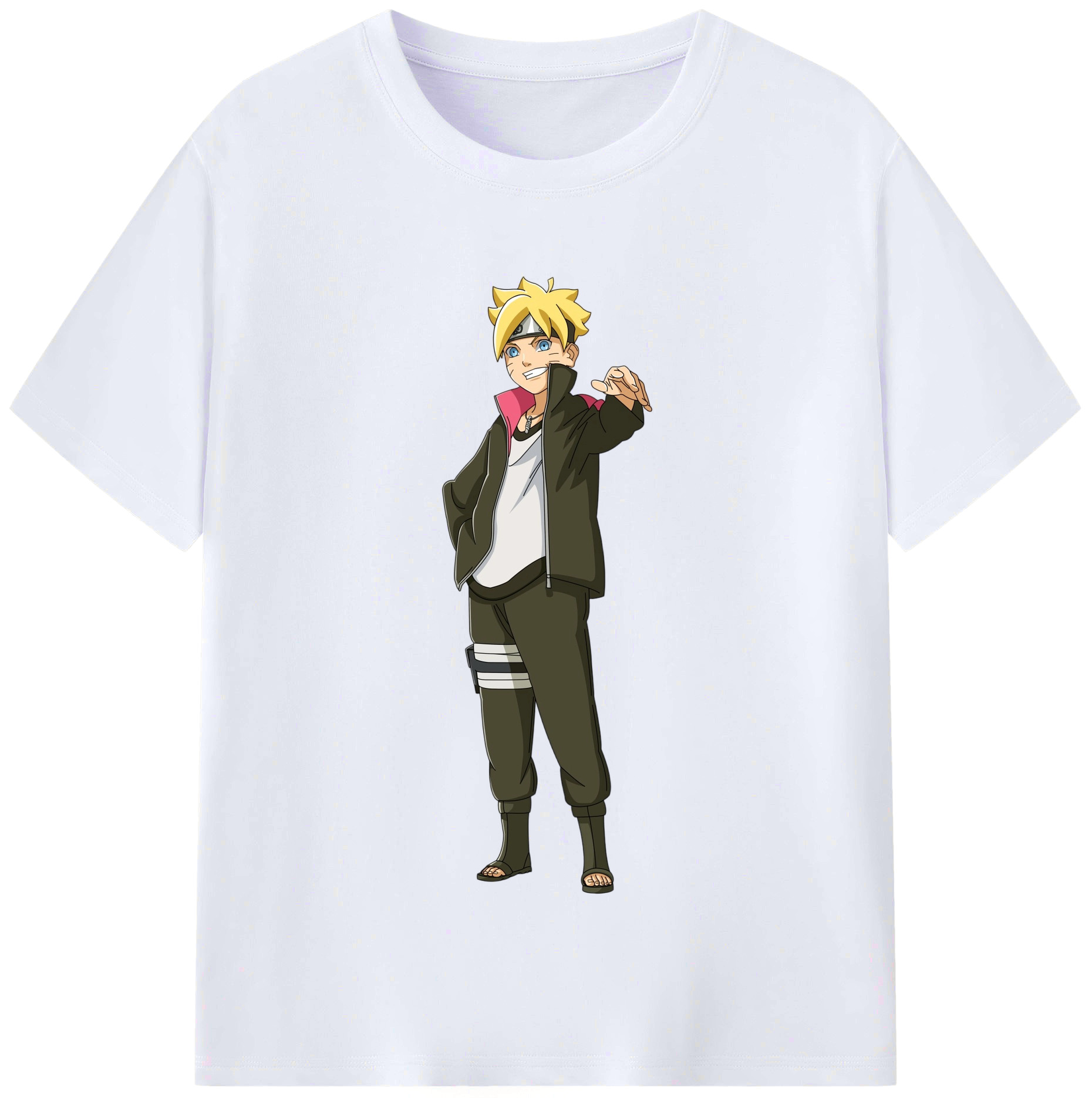（画像用） NARUTO -ナルト- うずまき ボルト Uzumaki Boruto レディースカジュアルプリントTシャツ（綿100％）