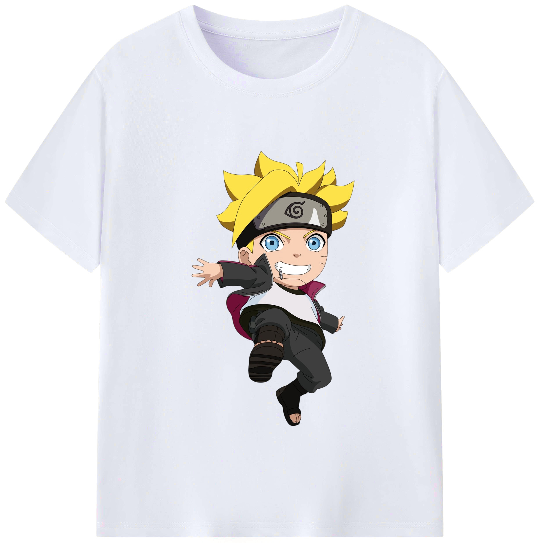（画像用） NARUTO -ナルト- うずまき ボルト Uzumaki Boruto レディースカジュアルプリントTシャツ（綿100％）