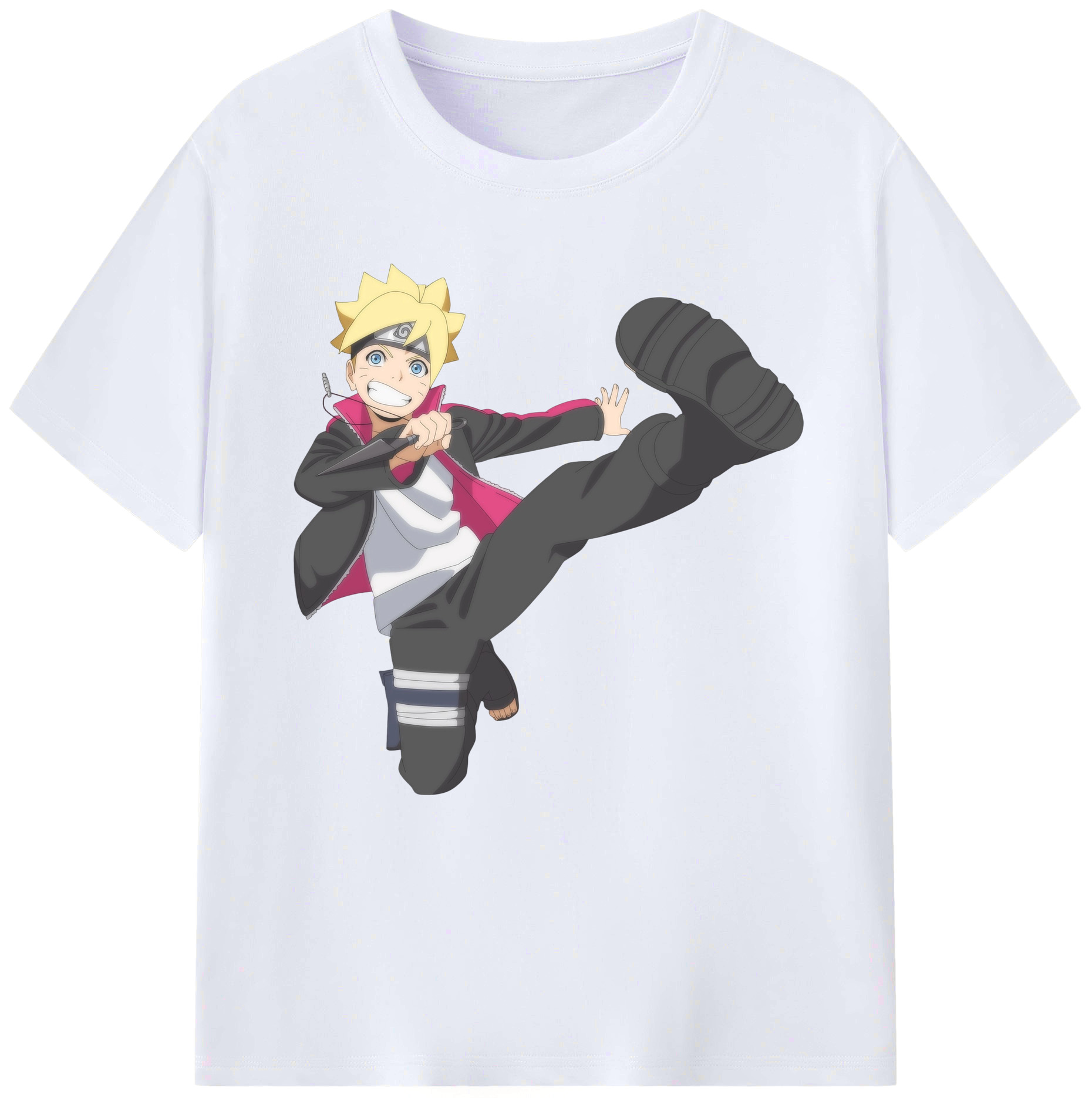 （画像用） NARUTO -ナルト- うずまき ボルト Uzumaki Boruto レディースカジュアルプリントTシャツ（綿100％）