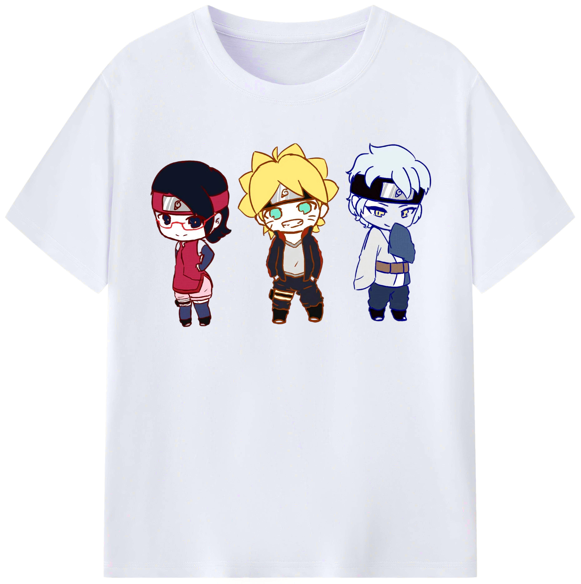 （画像用） NARUTO -ナルト- うずまき ボルト Uzumaki Boruto レディースカジュアルプリントTシャツ（綿100％）