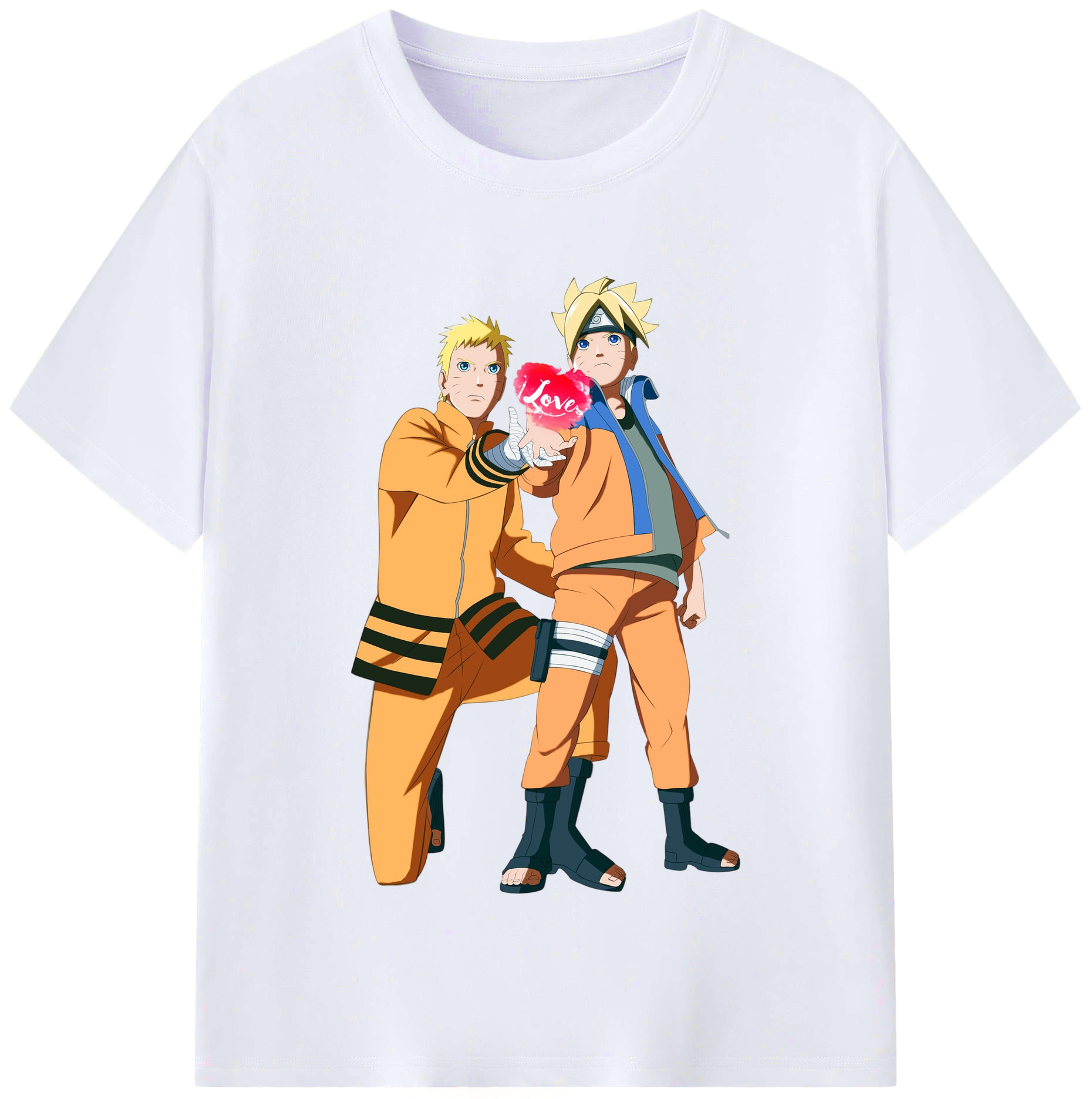 （画像用） NARUTO -ナルト- うずまき ボルト Uzumaki Boruto レディースカジュアルプリントTシャツ（綿100％）