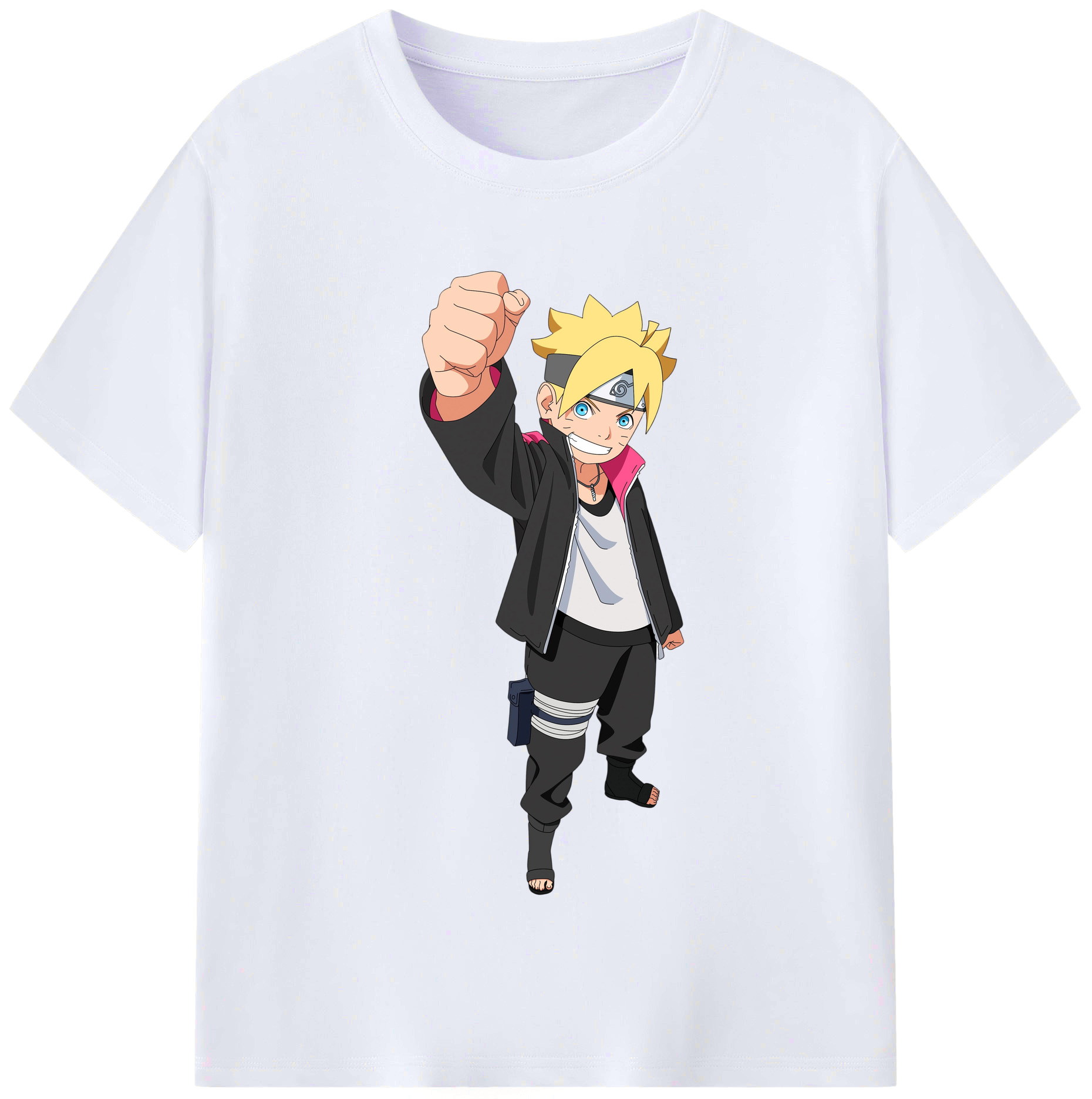 （画像用） NARUTO -ナルト- うずまき ボルト Uzumaki Boruto レディースカジュアルプリントTシャツ（綿100％）