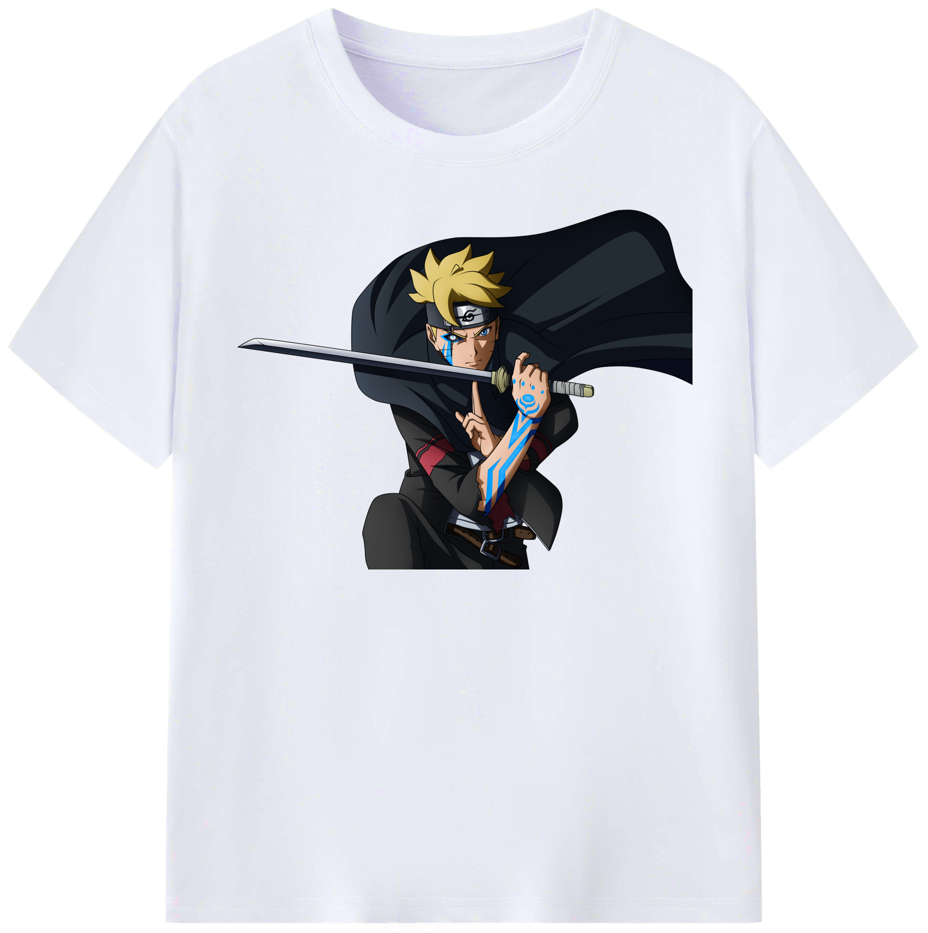 （画像用） NARUTO -ナルト- うずまき ボルト Uzumaki Boruto レディースカジュアルプリントTシャツ（綿100％）