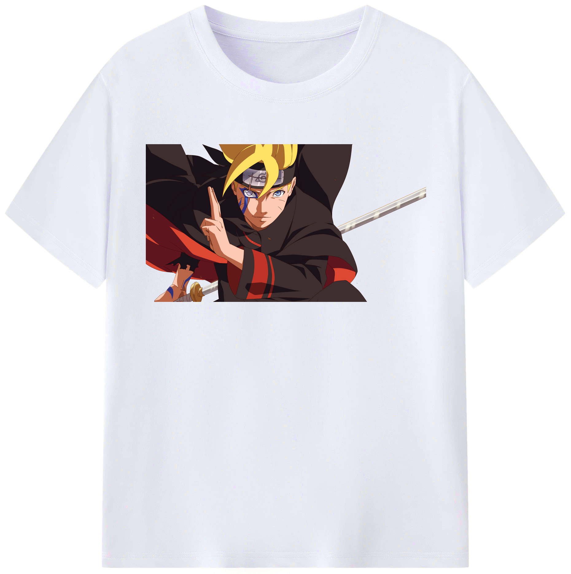 （画像用） NARUTO -ナルト- うずまき ボルト Uzumaki Boruto レディースカジュアルプリントTシャツ（綿100％）