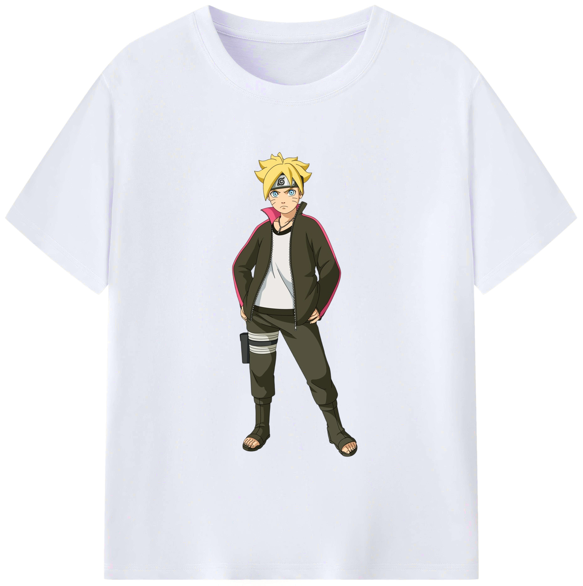 （画像用） NARUTO -ナルト- うずまき ボルト Uzumaki Boruto レディースカジュアルプリントTシャツ（綿100％）