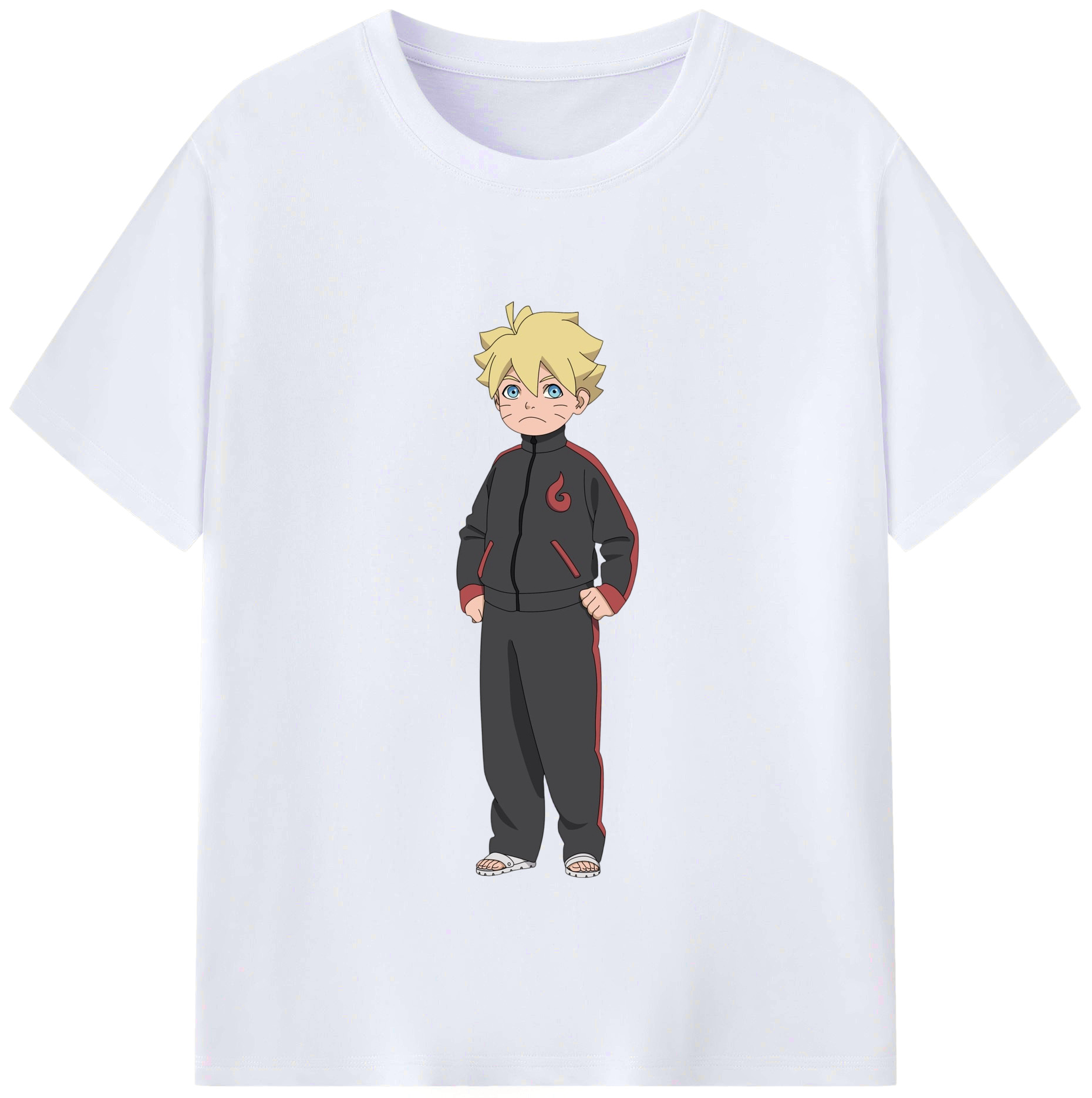 （画像用） NARUTO -ナルト- うずまき ボルト Uzumaki Boruto レディースカジュアルプリントTシャツ（綿100％）