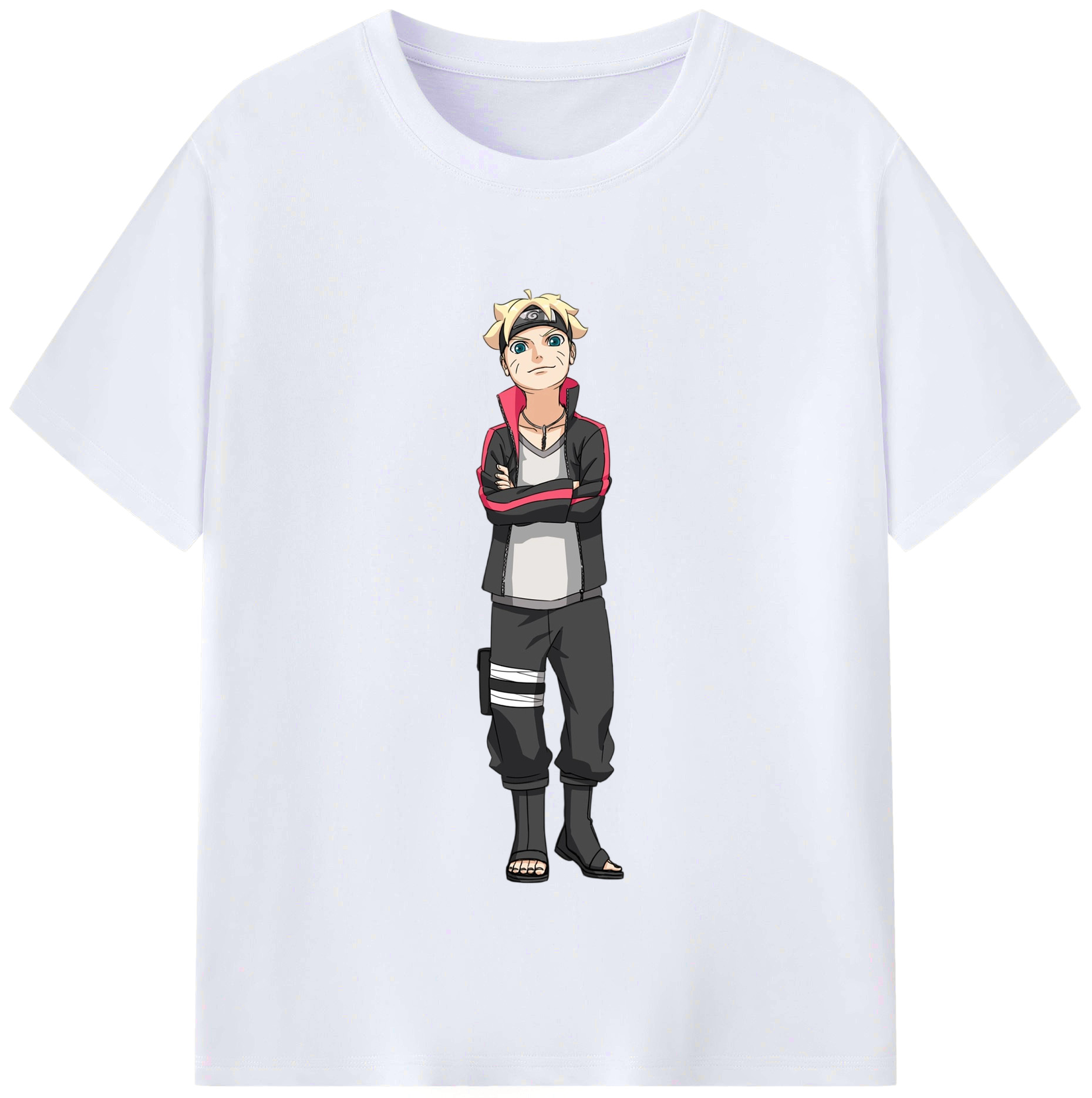 （画像用） NARUTO -ナルト- うずまき ボルト Uzumaki Boruto レディースカジュアルプリントTシャツ（綿100％）