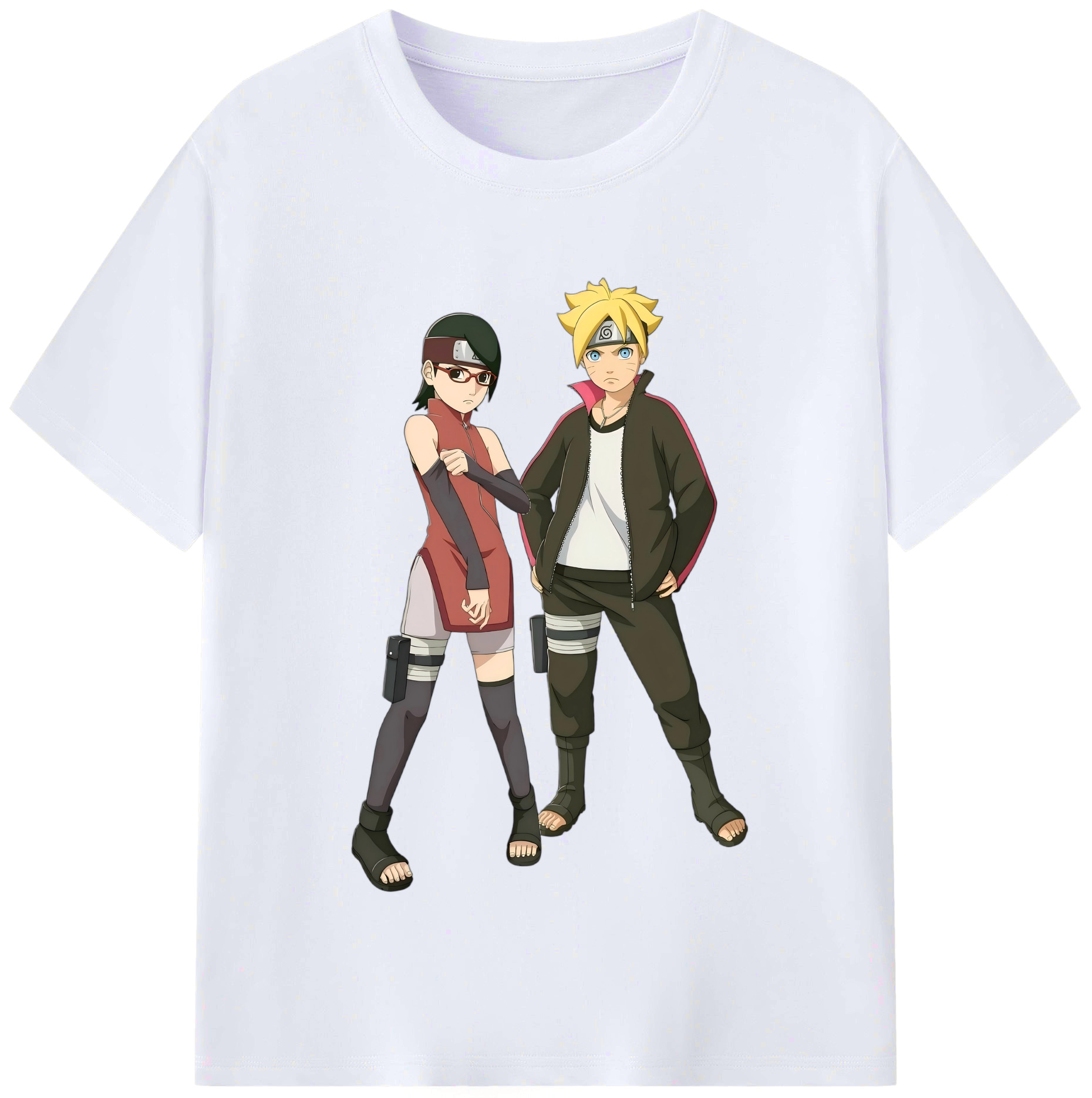（画像用） NARUTO -ナルト- うずまき ボルト Uzumaki Boruto レディースカジュアルプリントTシャツ（綿100％）