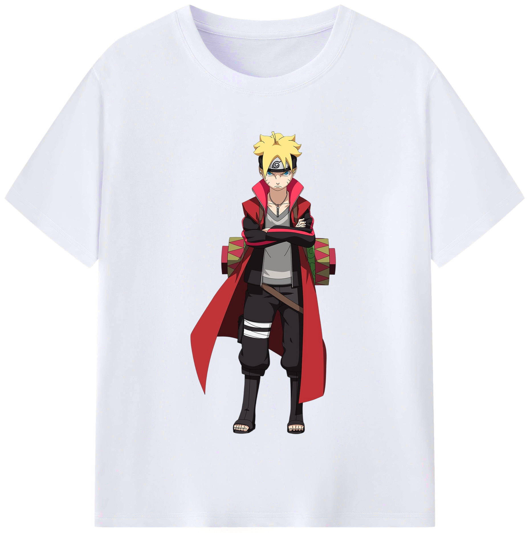 （画像用） NARUTO -ナルト- うずまき ボルト Uzumaki Boruto レディースカジュアルプリントTシャツ（綿100％）