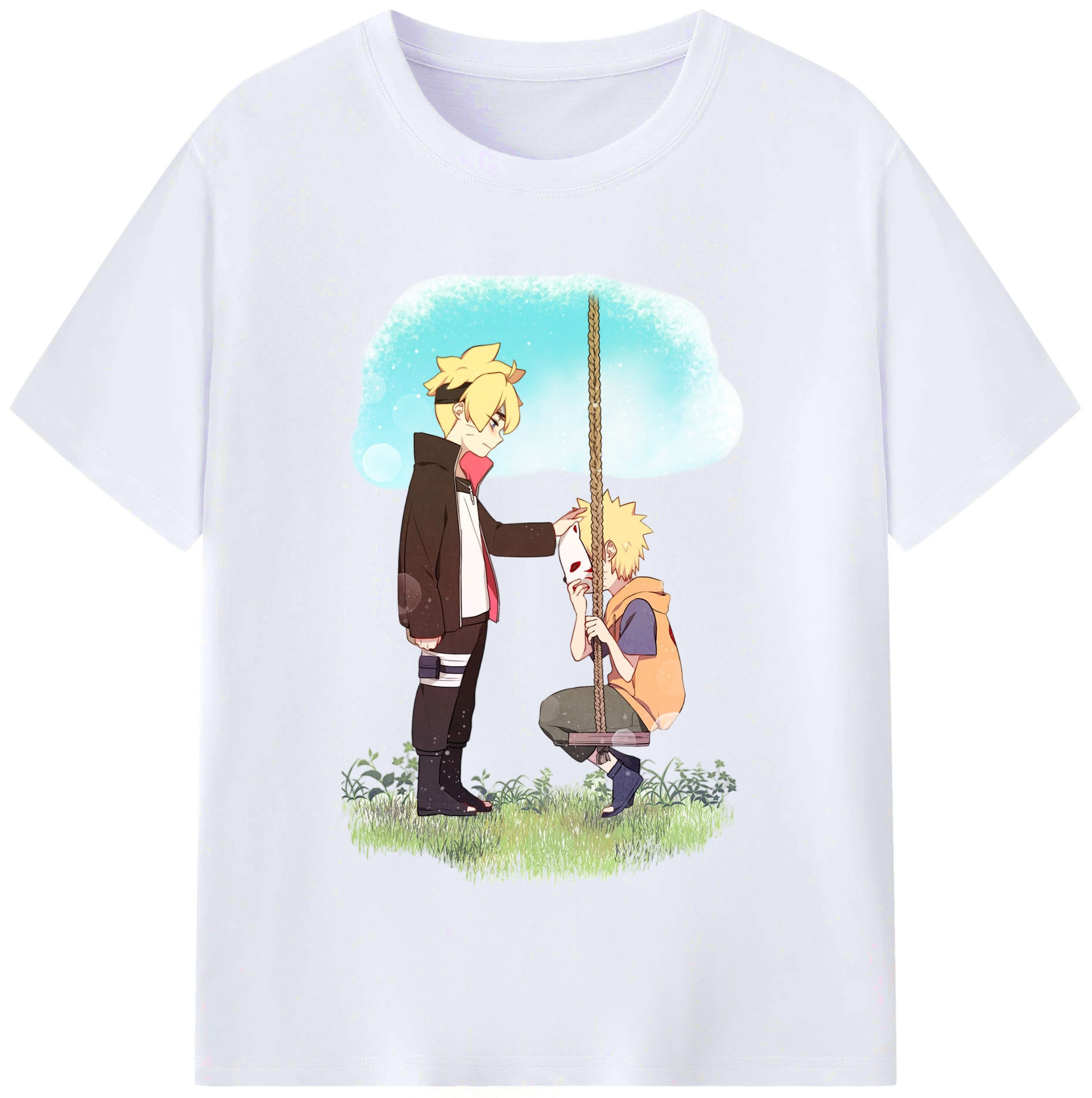 （画像用） NARUTO -ナルト- うずまき ボルト Uzumaki Boruto レディースカジュアルプリントTシャツ（綿100％）