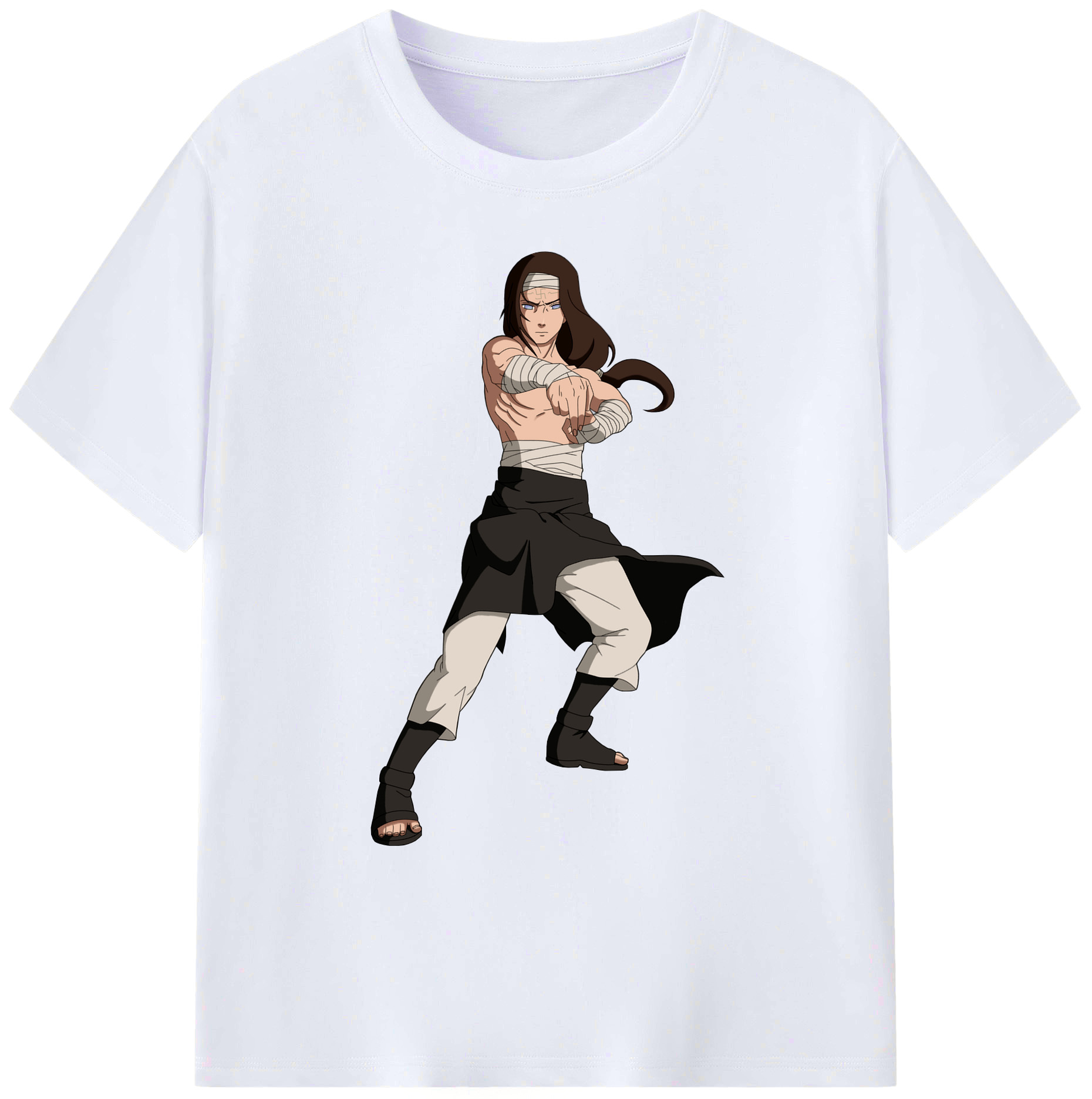 （画像用） NARUTO -ナルト- 日向ネジ Hyūga Neji 綿100％ メンズ半袖Tシャツ｜肌触りやわらか＆通気性