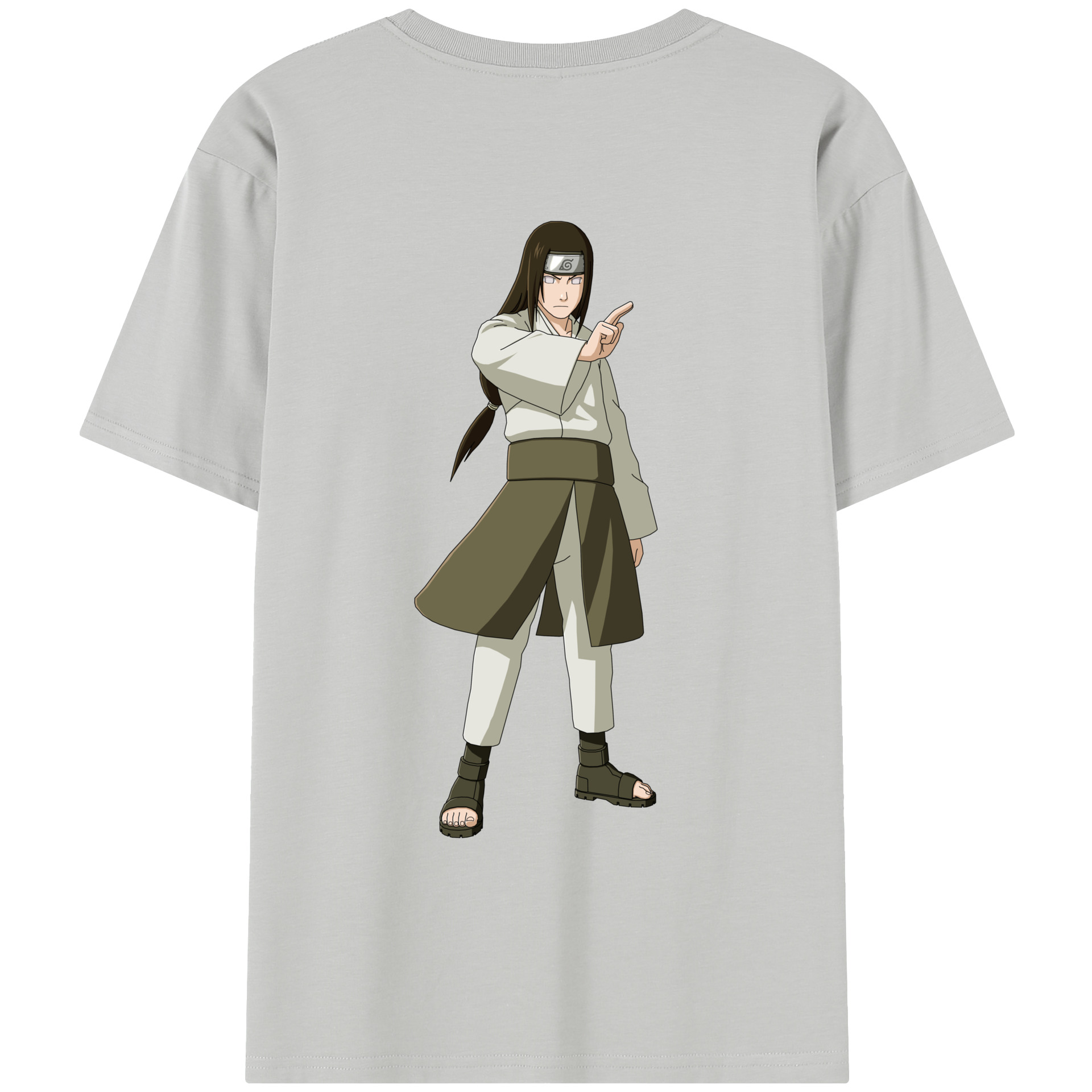 （画像用） NARUTO -ナルト- 日向ネジ Hyūga Neji レディース半袖Tシャツ(バックプリント)