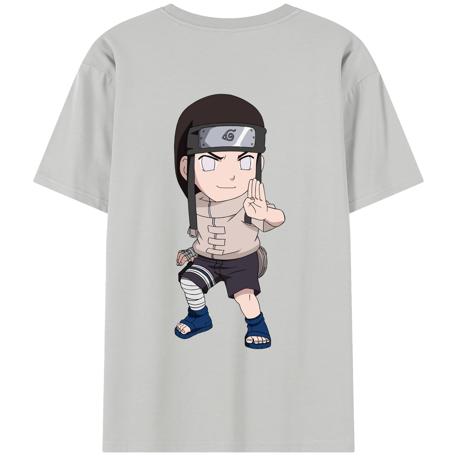（画像用） NARUTO -ナルト- 日向ネジ Hyūga Neji レディース半袖Tシャツ(バックプリント)